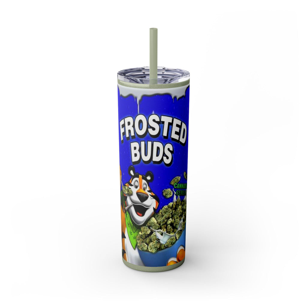 Frosted Buds 20oz Skinny Tumbler with Straw