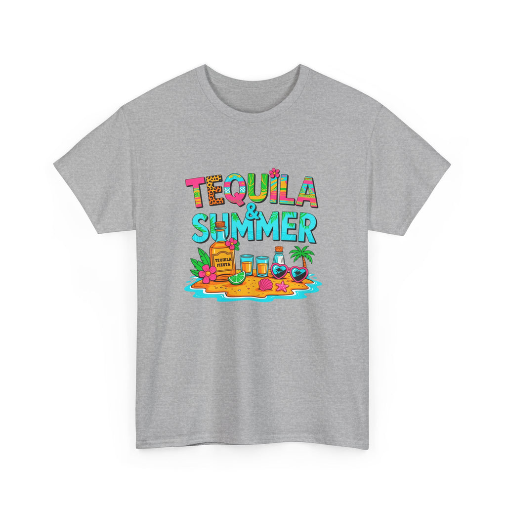 Tequila Summer Tee – Tropical Beach Cocktail Graphic T-Shirt