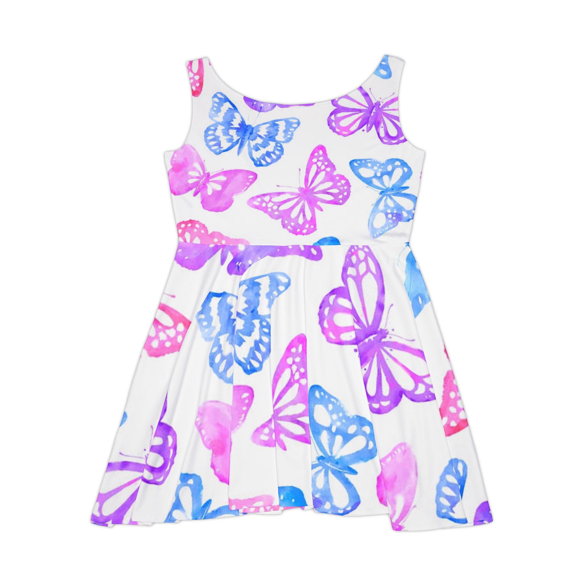 Women's Butterfly Print Skater Dress - Ideal for Summer Celebrations