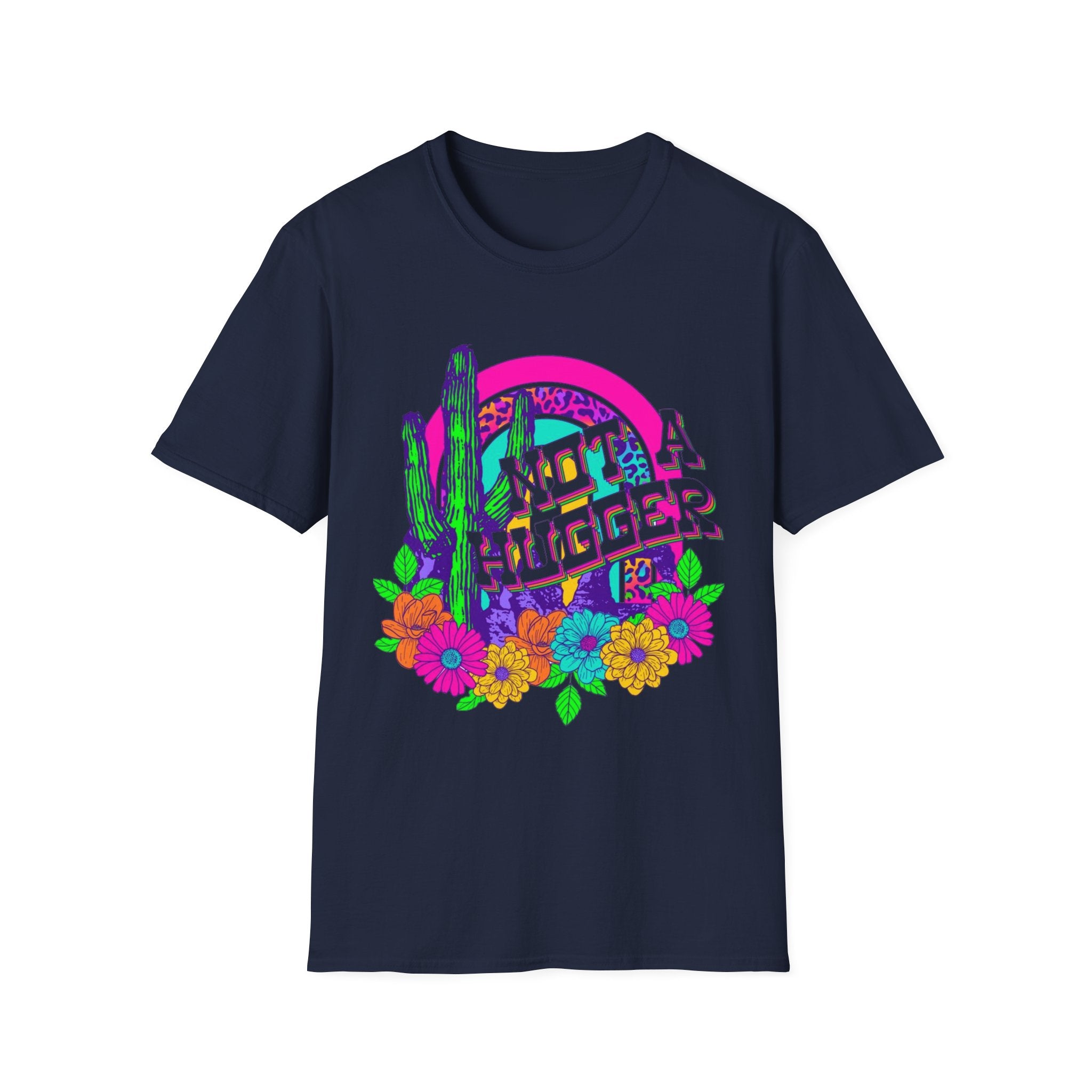 Not A Hugger Cactus T-Shirt — Retro Floral Desert Graphic Tee