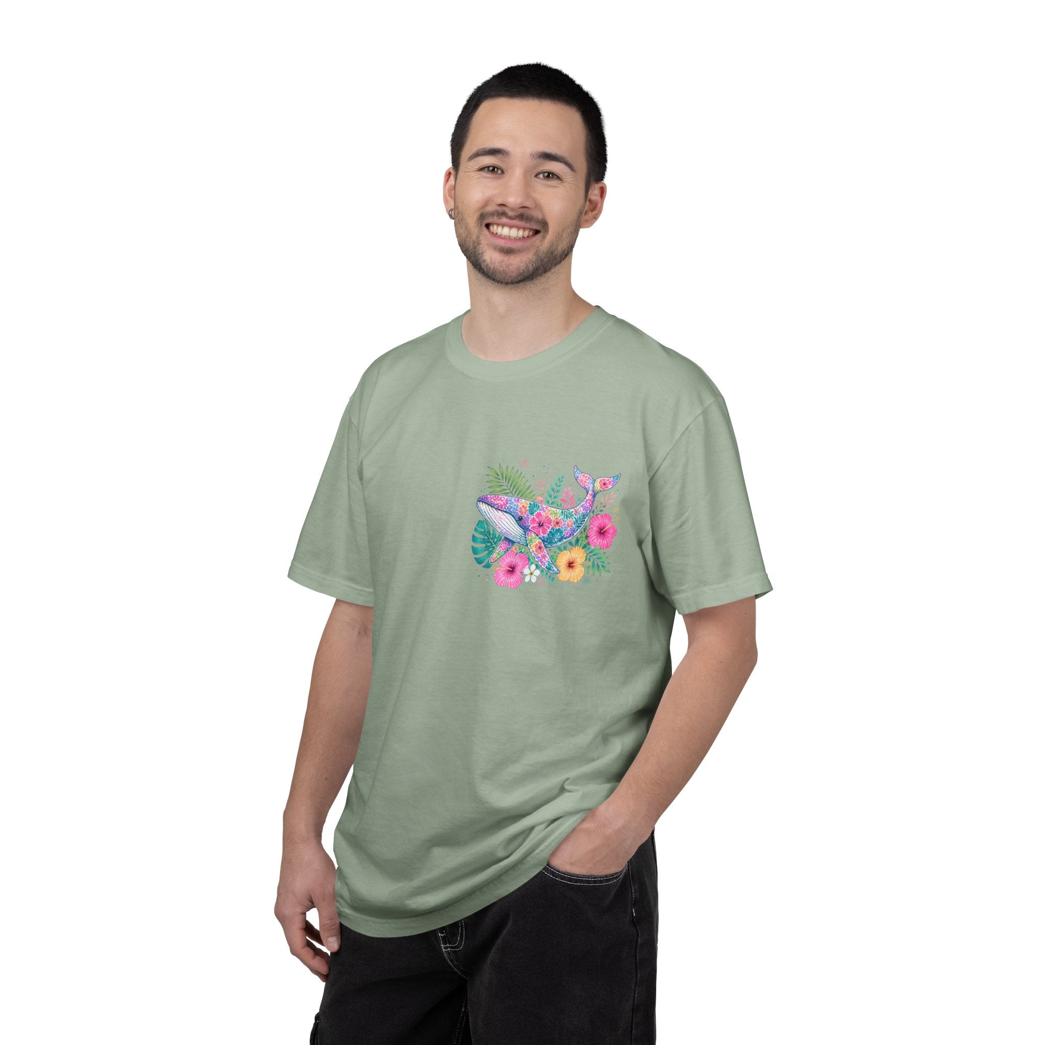 Miami Beach Club T‑Shirt — Retro Flamingo Tropical Floral Graphic Tee
