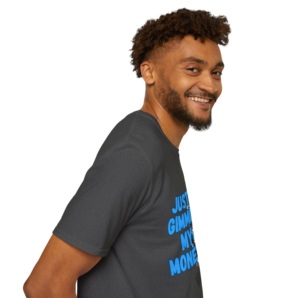 Just Gimmie My Money T-Shirt — Cute Blue Character Graphic Tee