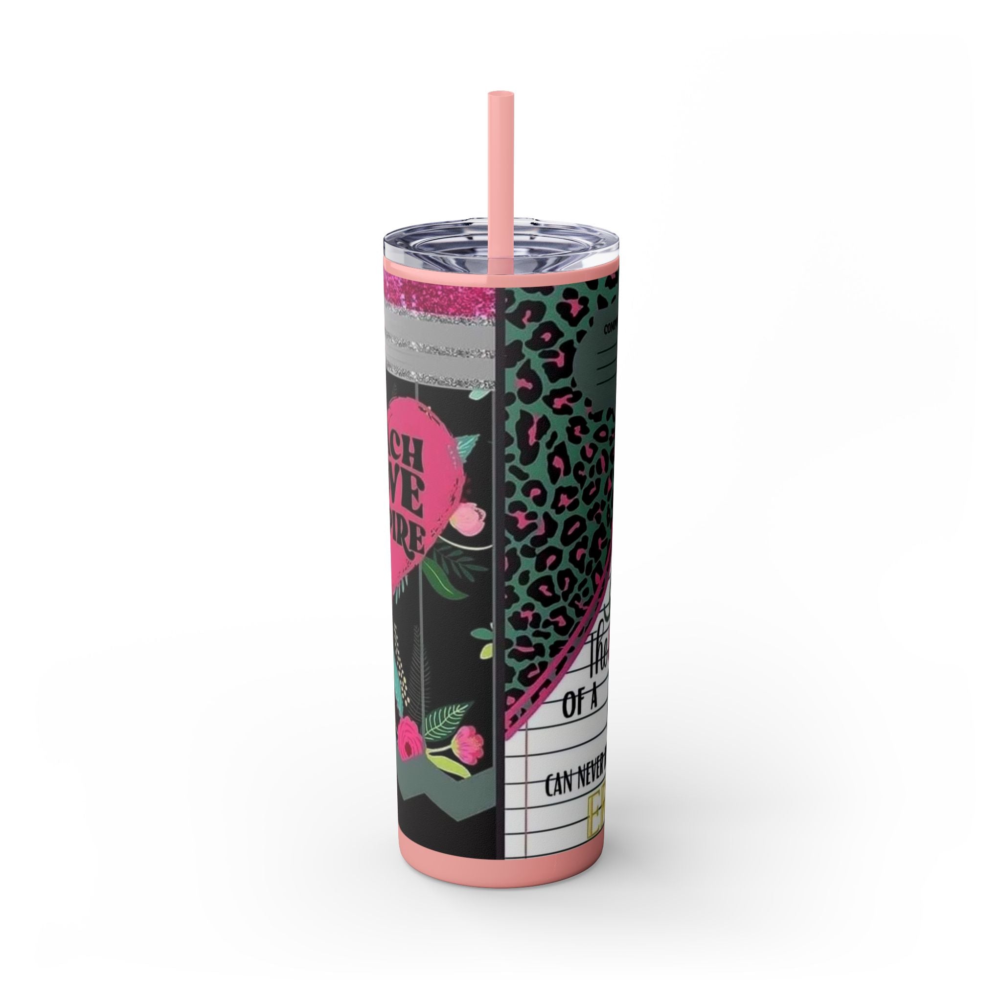 Teacher Skinny Tumbler with Straw — 20oz