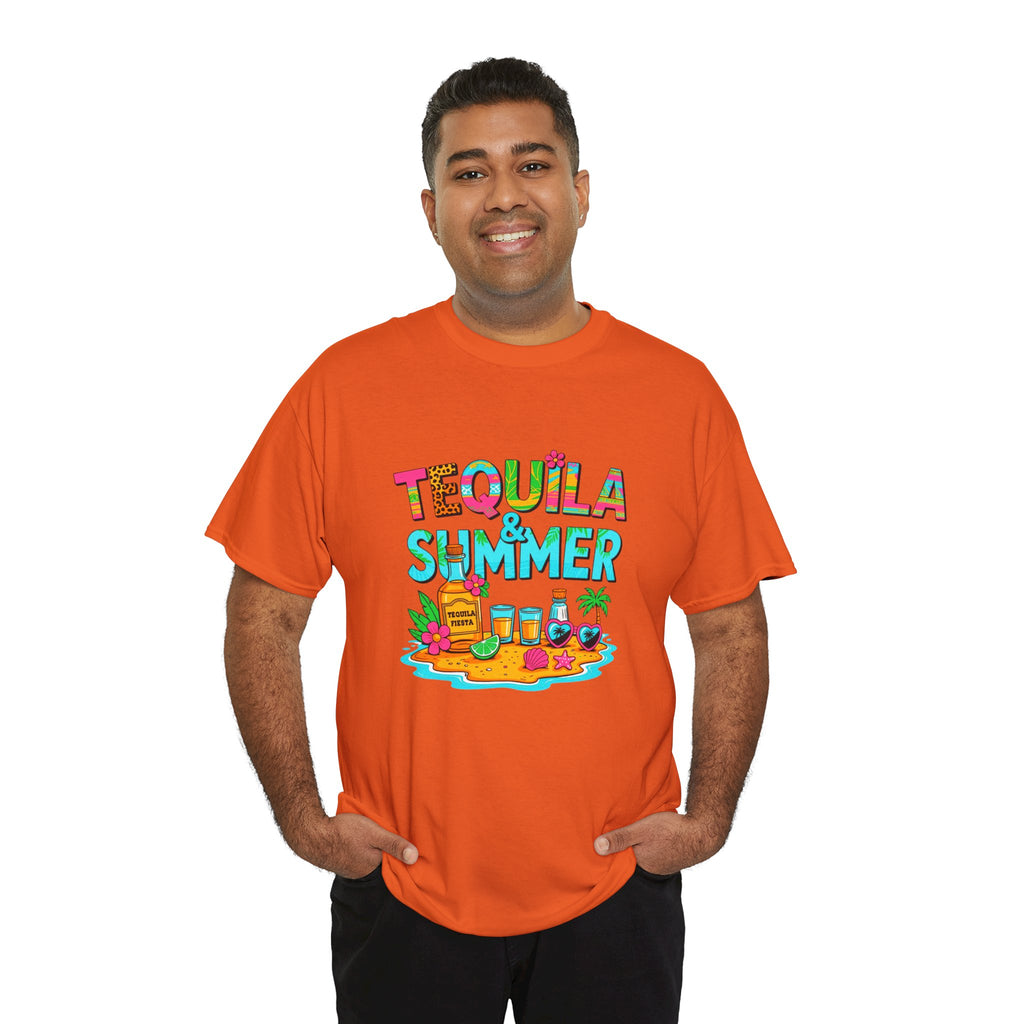 Tequila Summer Tee – Tropical Beach Cocktail Graphic T-Shirt