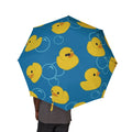 Rubber Duck Blue Foldable Umbrella — Semi‑Automatic Compact Travel Umbrella