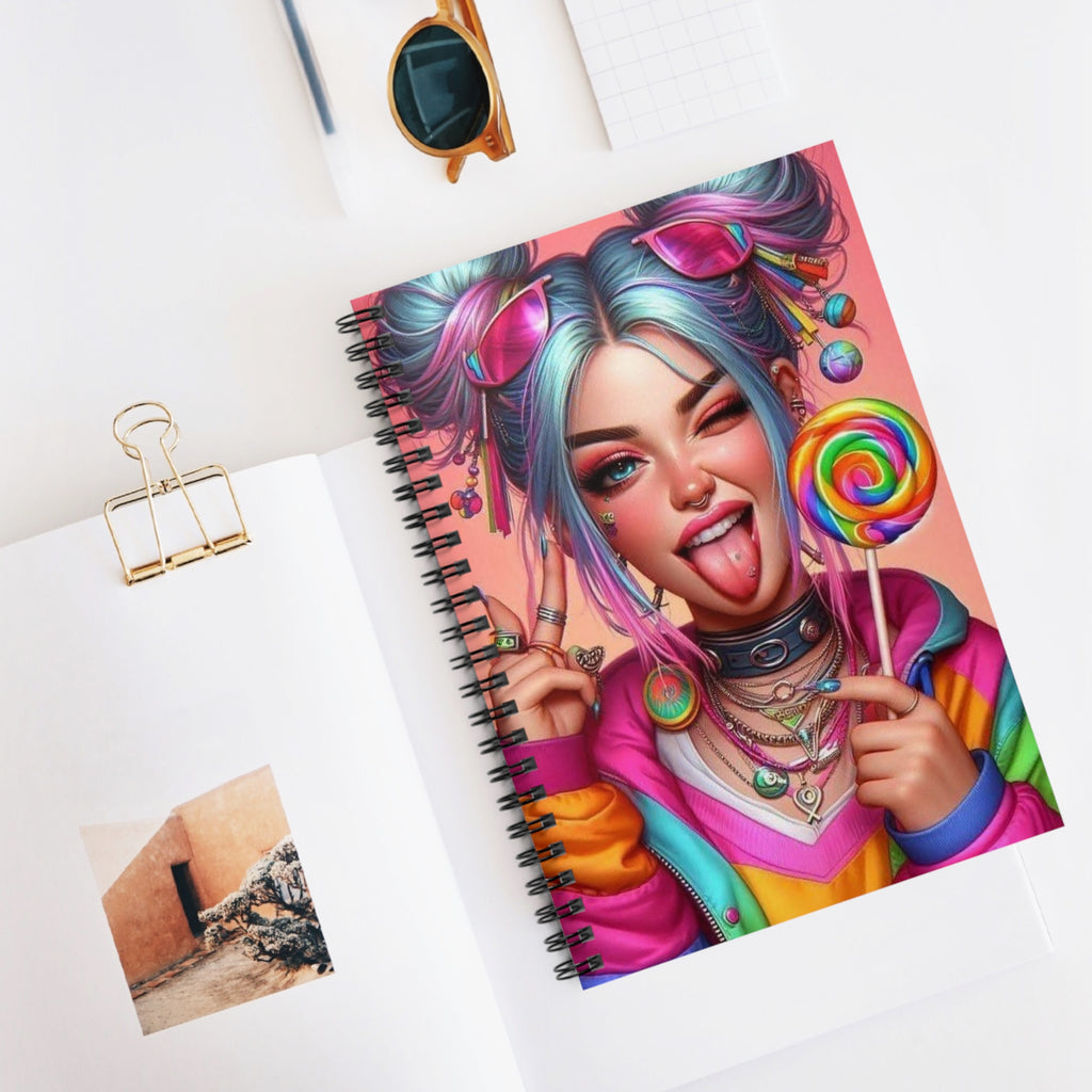 Wolf Pack “Candy Goth” Spiral Notebook – Colorful Anime Journal