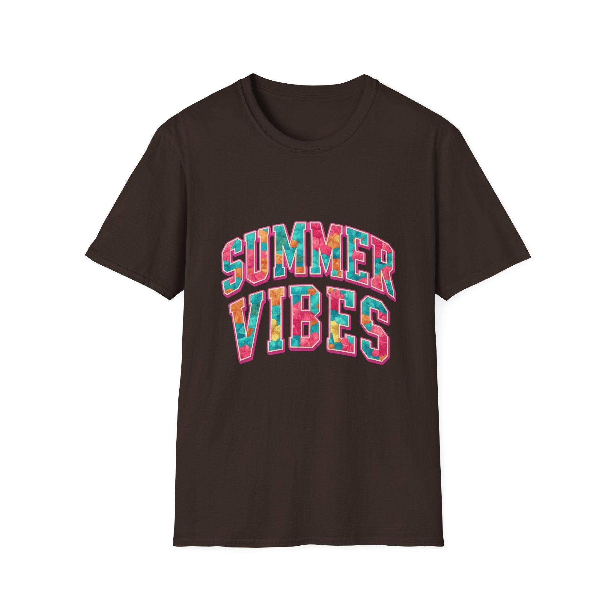 Summer Vibes T-Shirt — Colorful Tropical Beach Graphic Tee