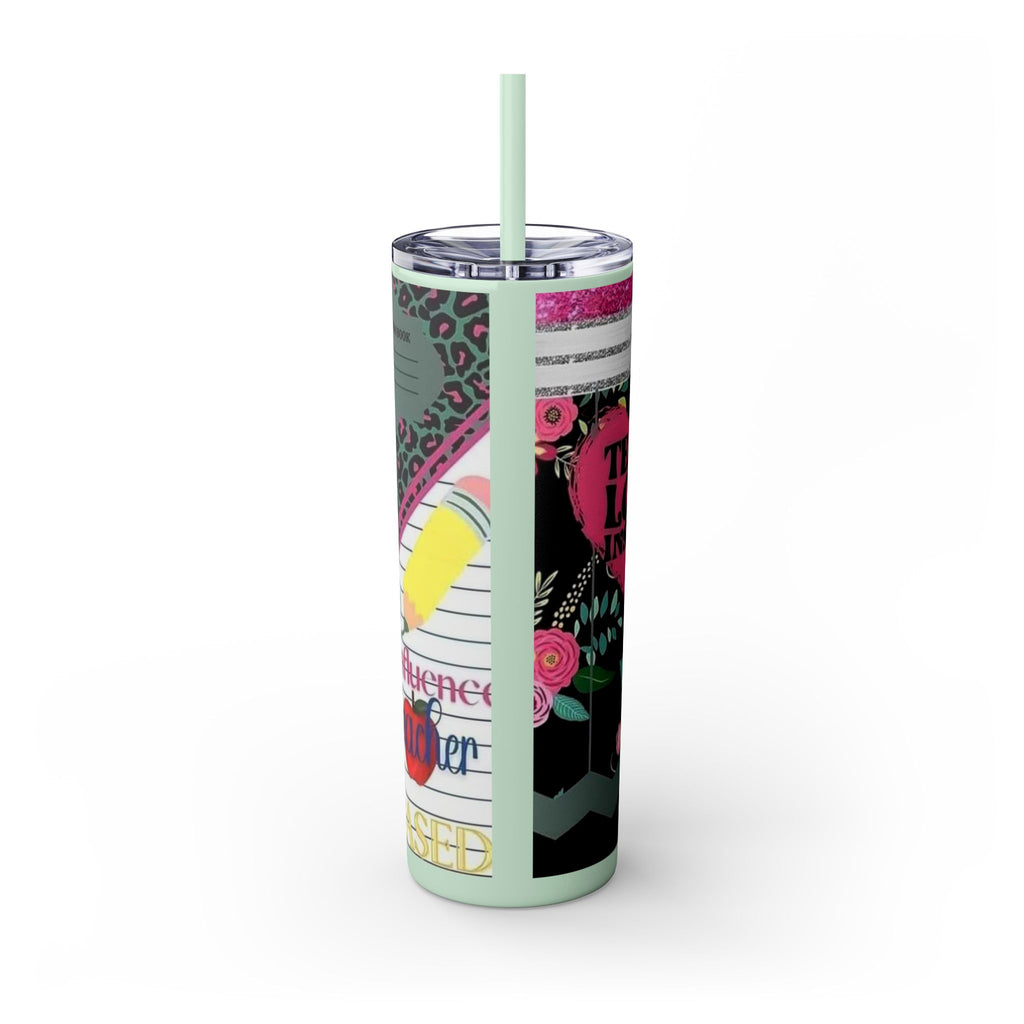 Teacher Skinny Tumbler with Straw — 20oz