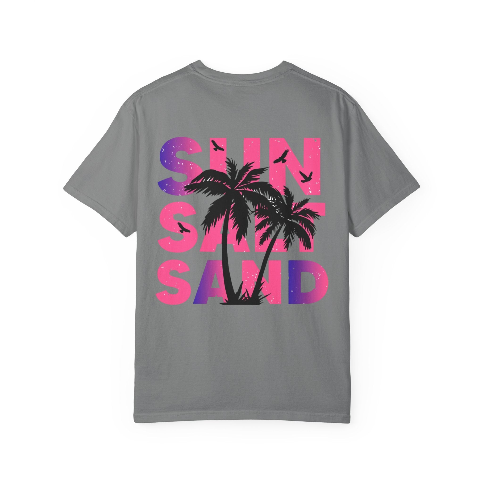 T-Shirt — "Sun Sand" Tropical Palm Floral Graphic Tee