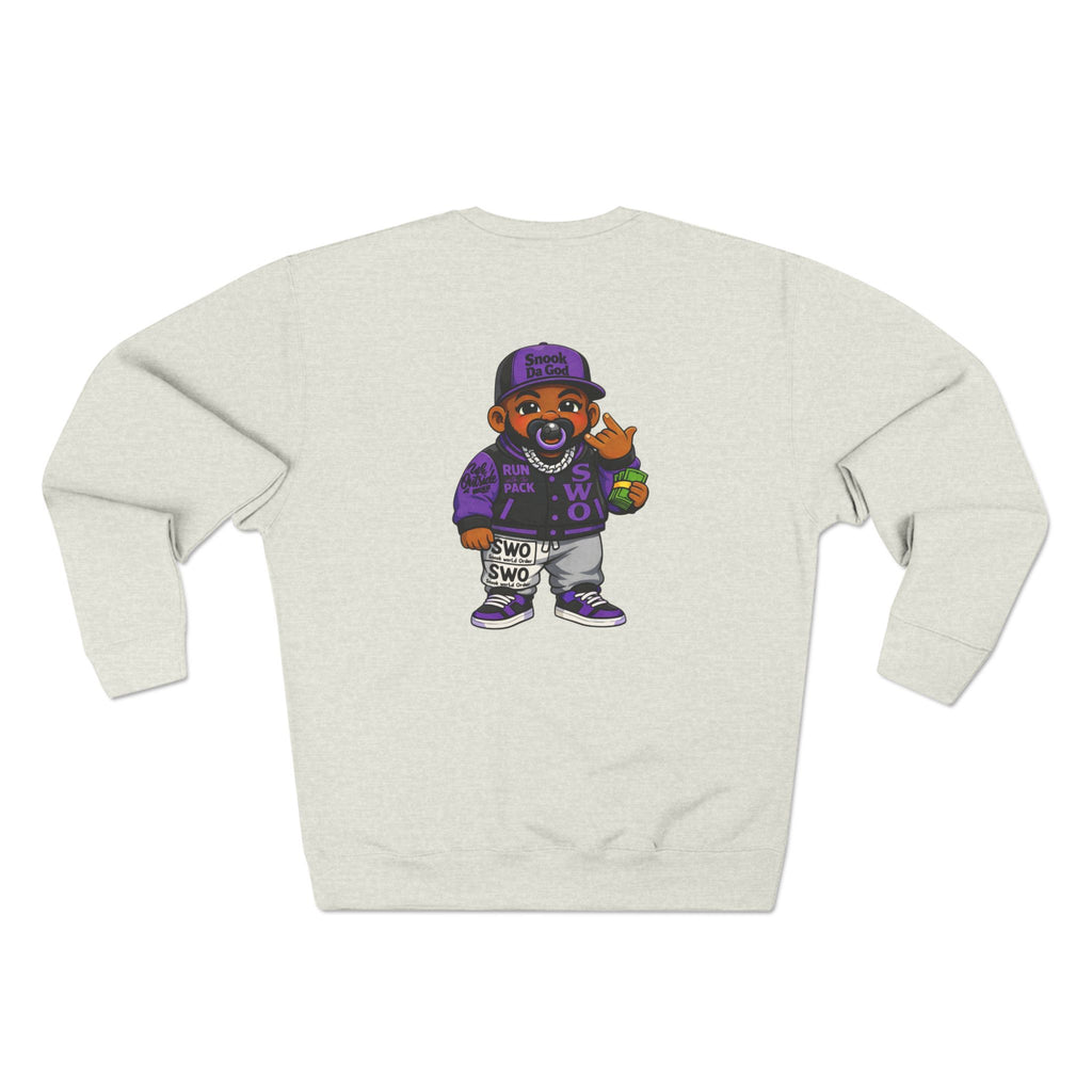 Hustle Baby Crewneck Sweatshirt – SWO Hustle Baby Front Logo & Back Graphic