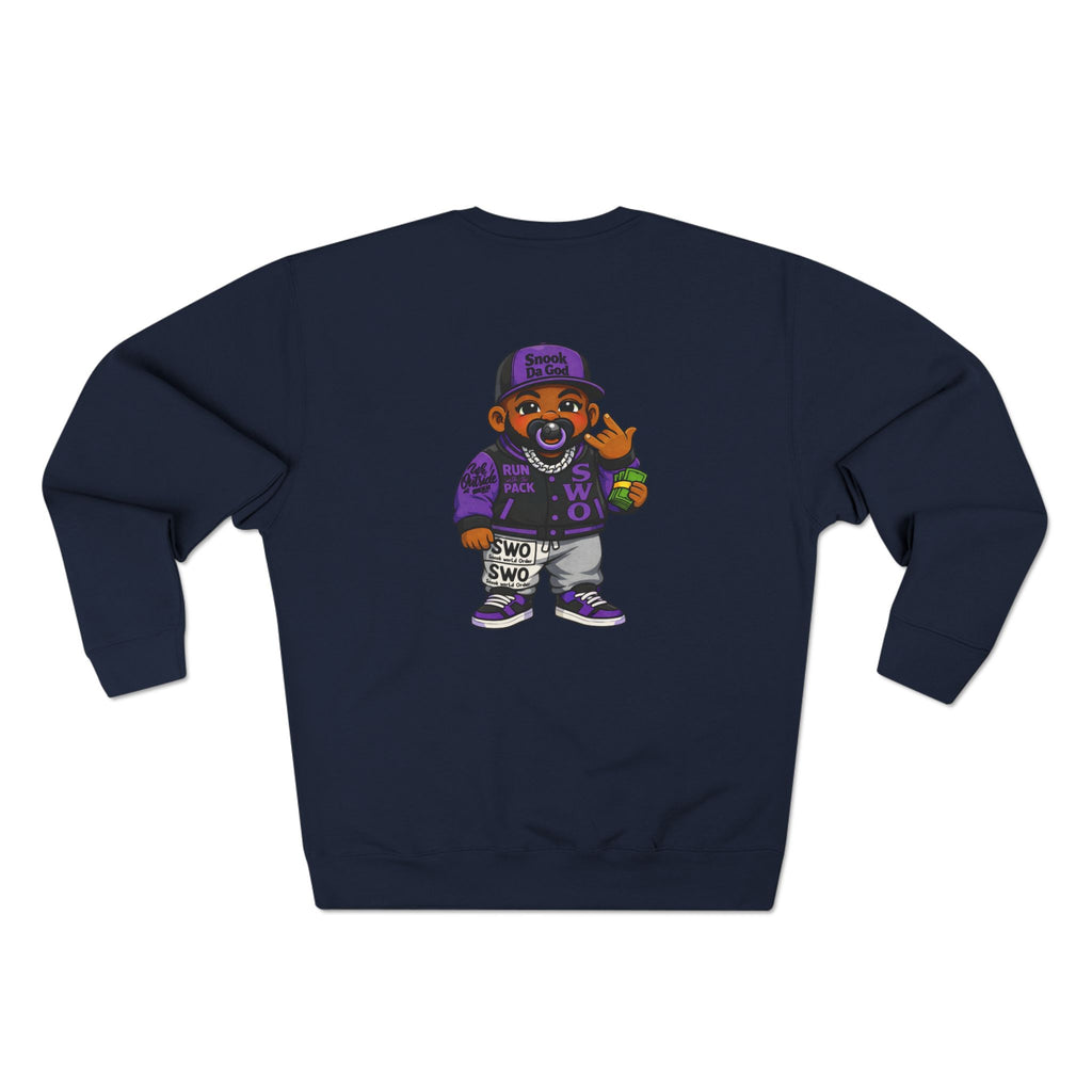 Hustle Baby Crewneck Sweatshirt – SWO Hustle Baby Front Logo & Back Graphic