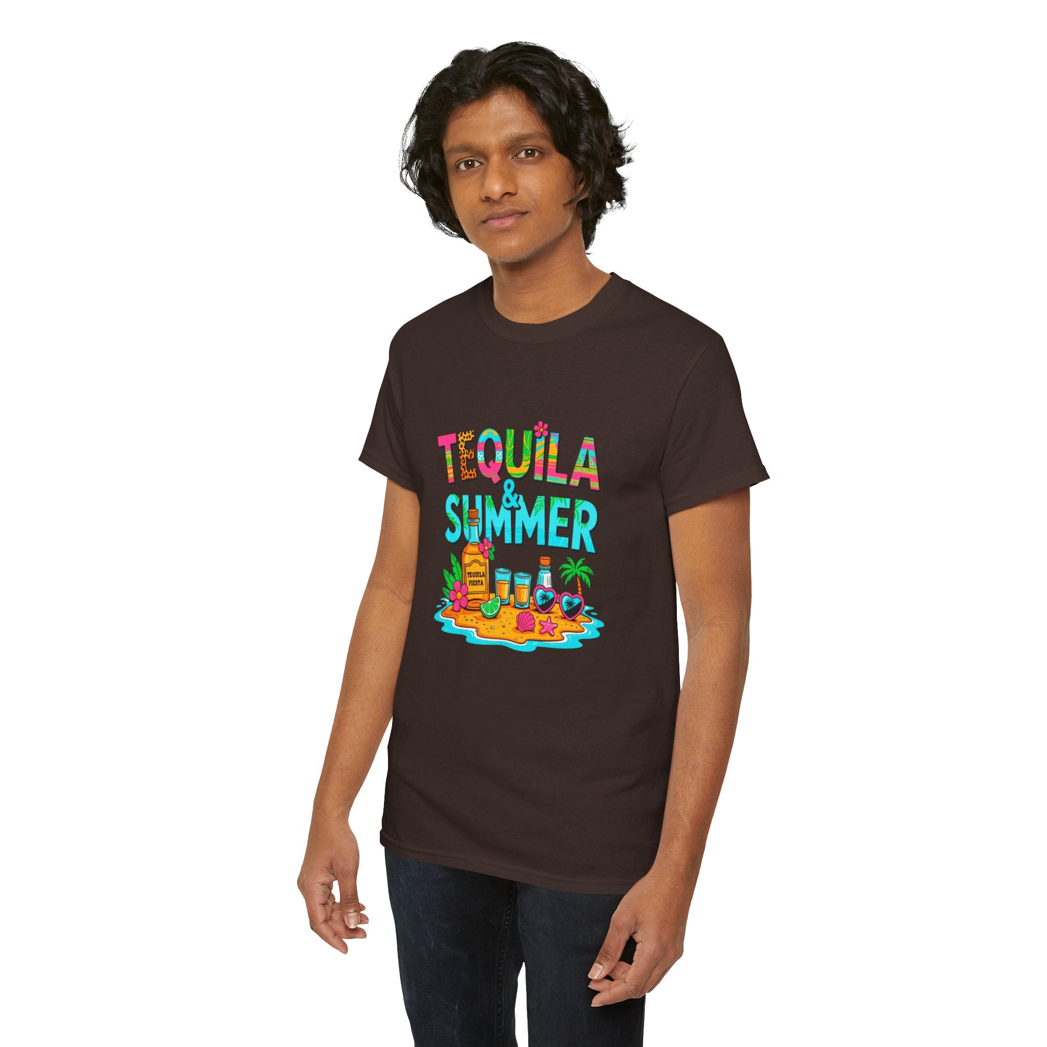 Tequila Summer Tee – Tropical Beach Cocktail Graphic T-Shirt