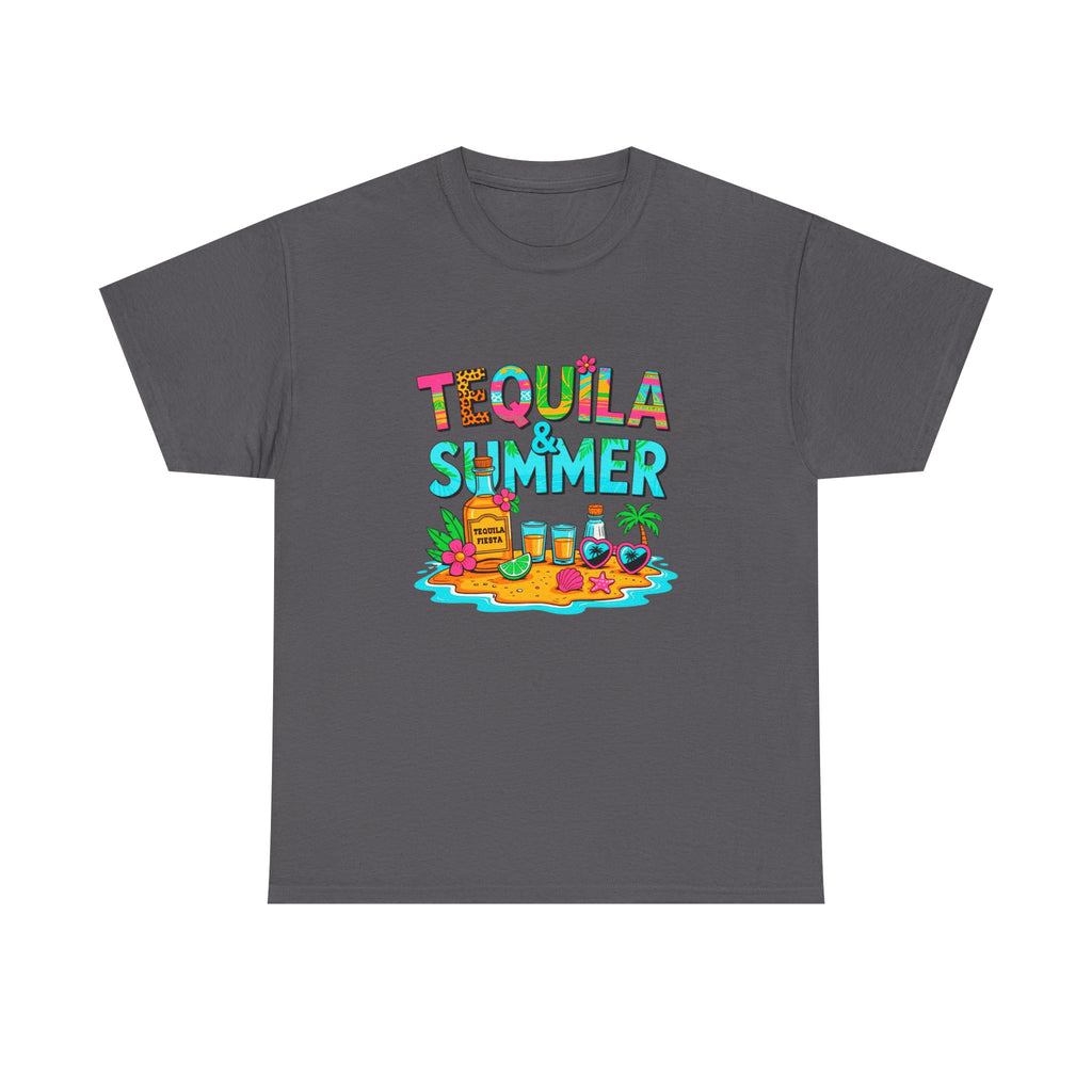 Tequila Summer Tee – Tropical Beach Cocktail Graphic T-Shirt