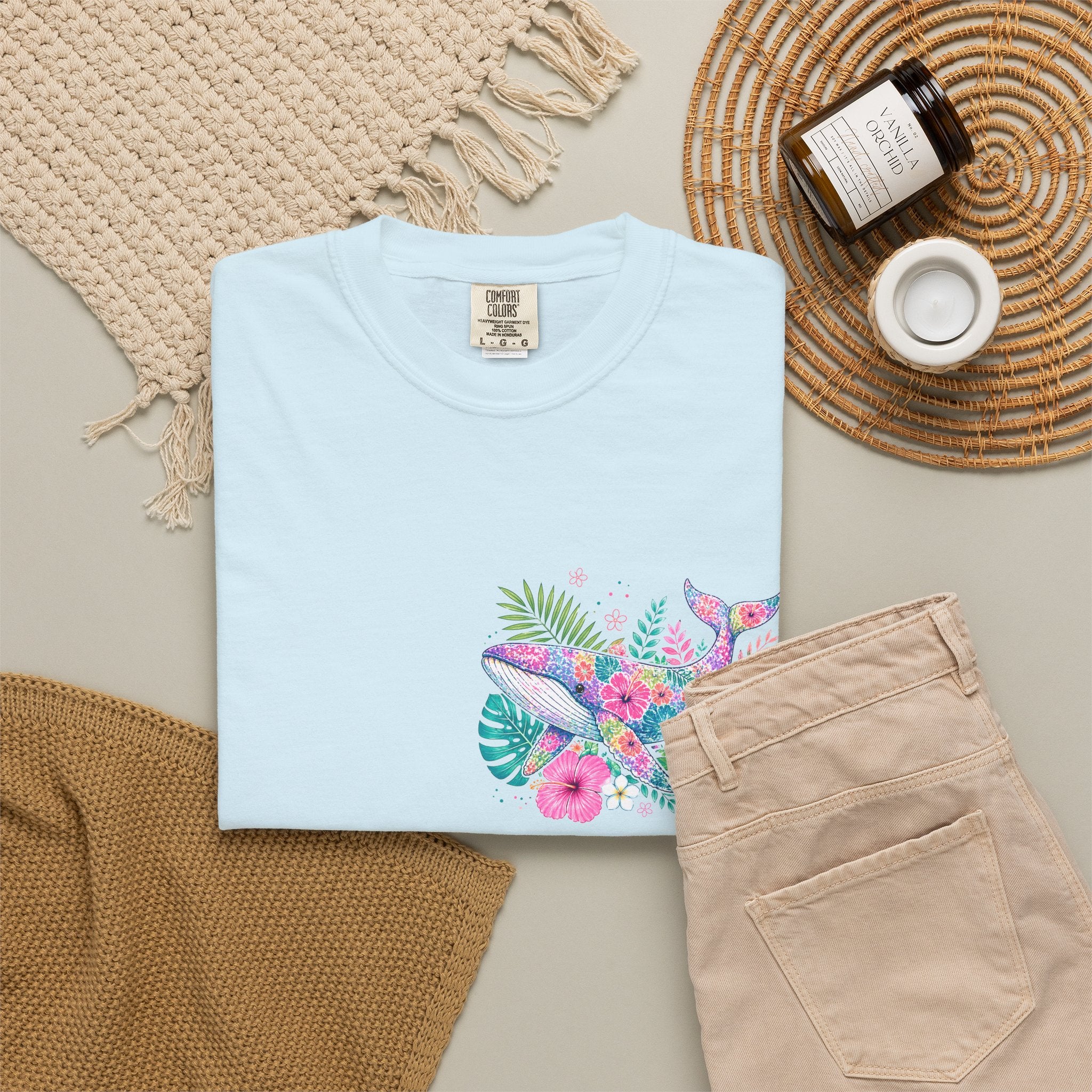 Miami Beach Club T‑Shirt — Retro Flamingo Tropical Floral Graphic Tee