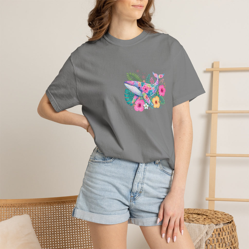 Miami Beach Club T‑Shirt — Retro Flamingo Tropical Floral Graphic Tee