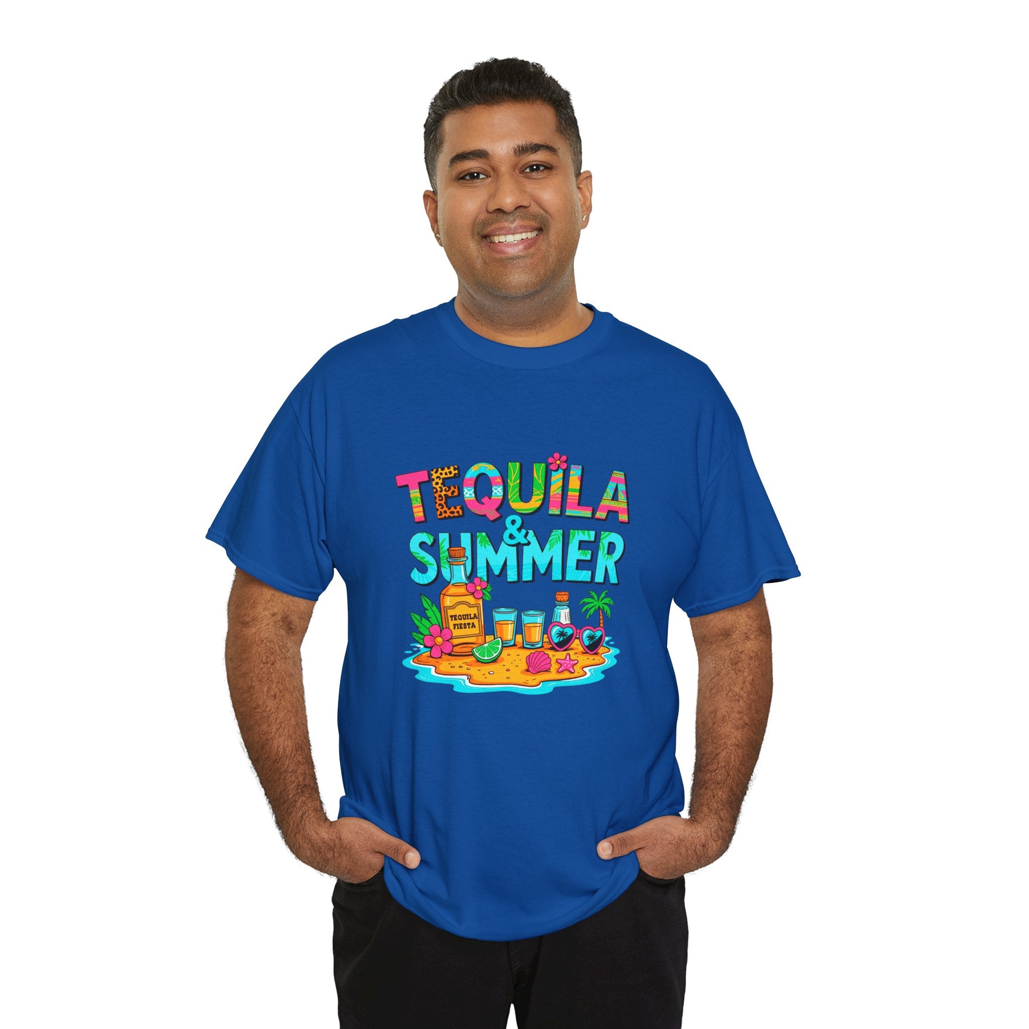 Tequila Summer Tee – Tropical Beach Cocktail Graphic T-Shirt