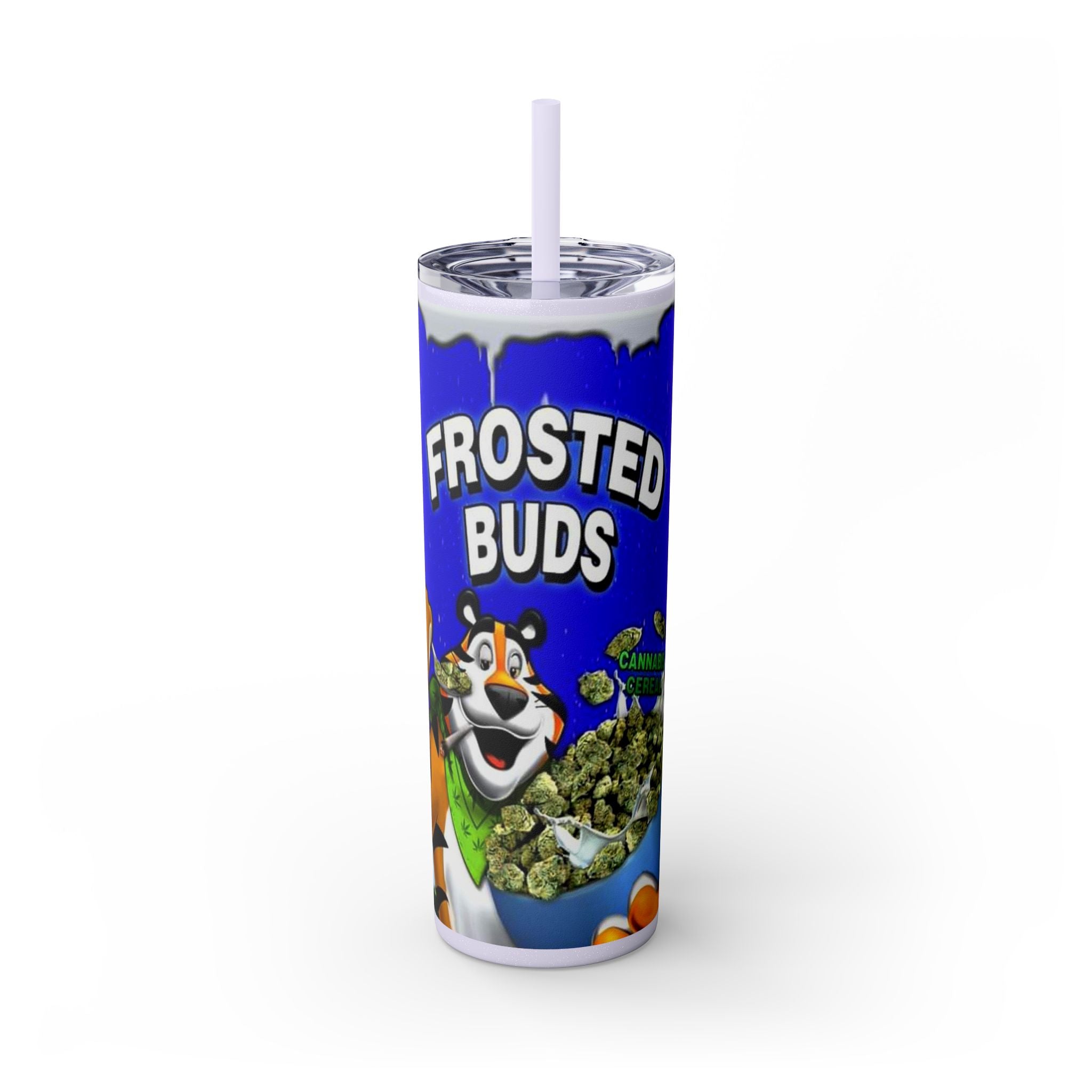 Frosted Buds 20oz Skinny Tumbler with Straw