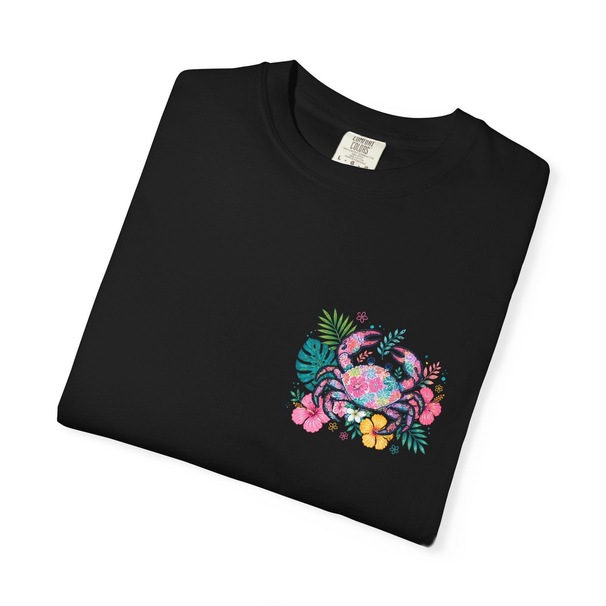 T-Shirt — "Sun Sand" Tropical Palm Floral Graphic Tee