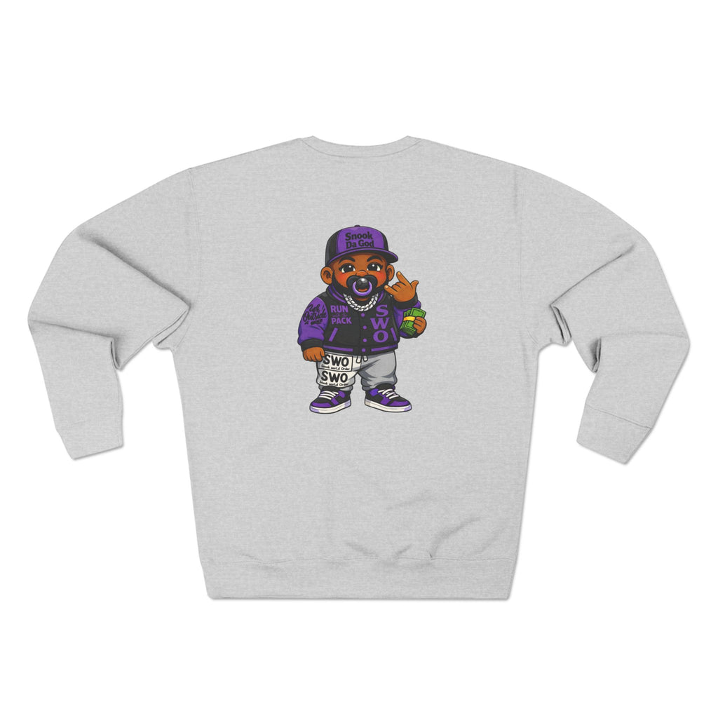 Hustle Baby Crewneck Sweatshirt – SWO Hustle Baby Front Logo & Back Graphic