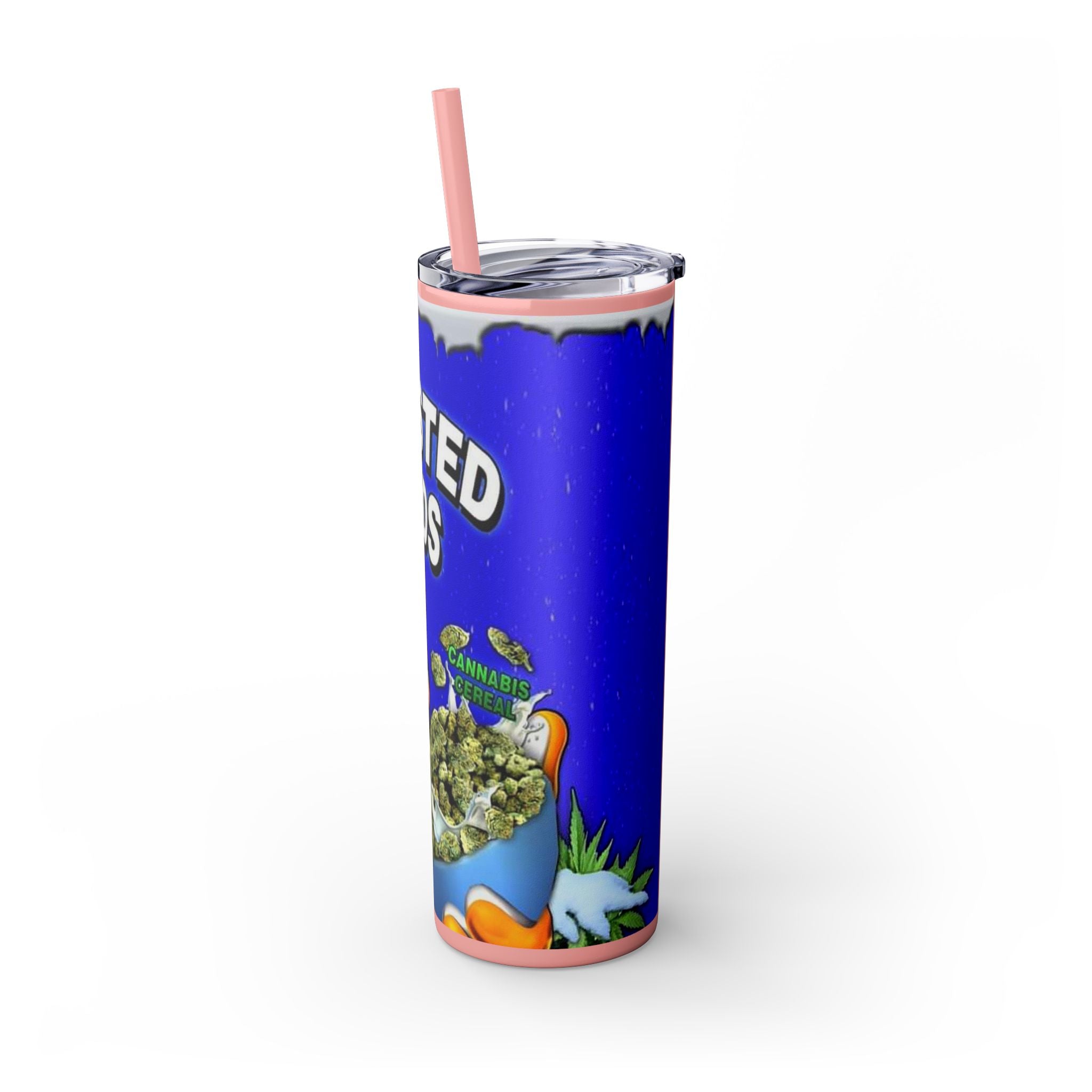 Frosted Buds 20oz Skinny Tumbler with Straw