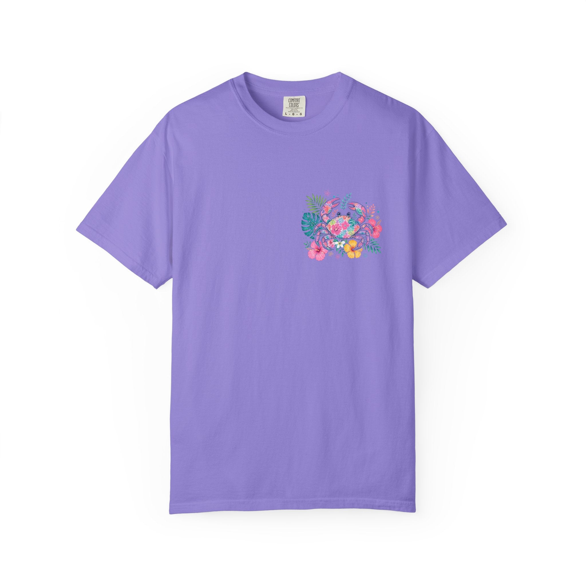 T-Shirt — "Sun Sand" Tropical Palm Floral Graphic Tee