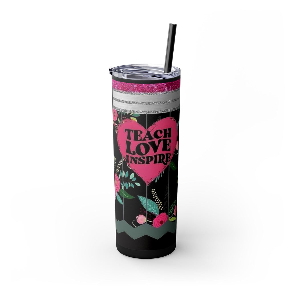 Teacher Skinny Tumbler with Straw — 20oz