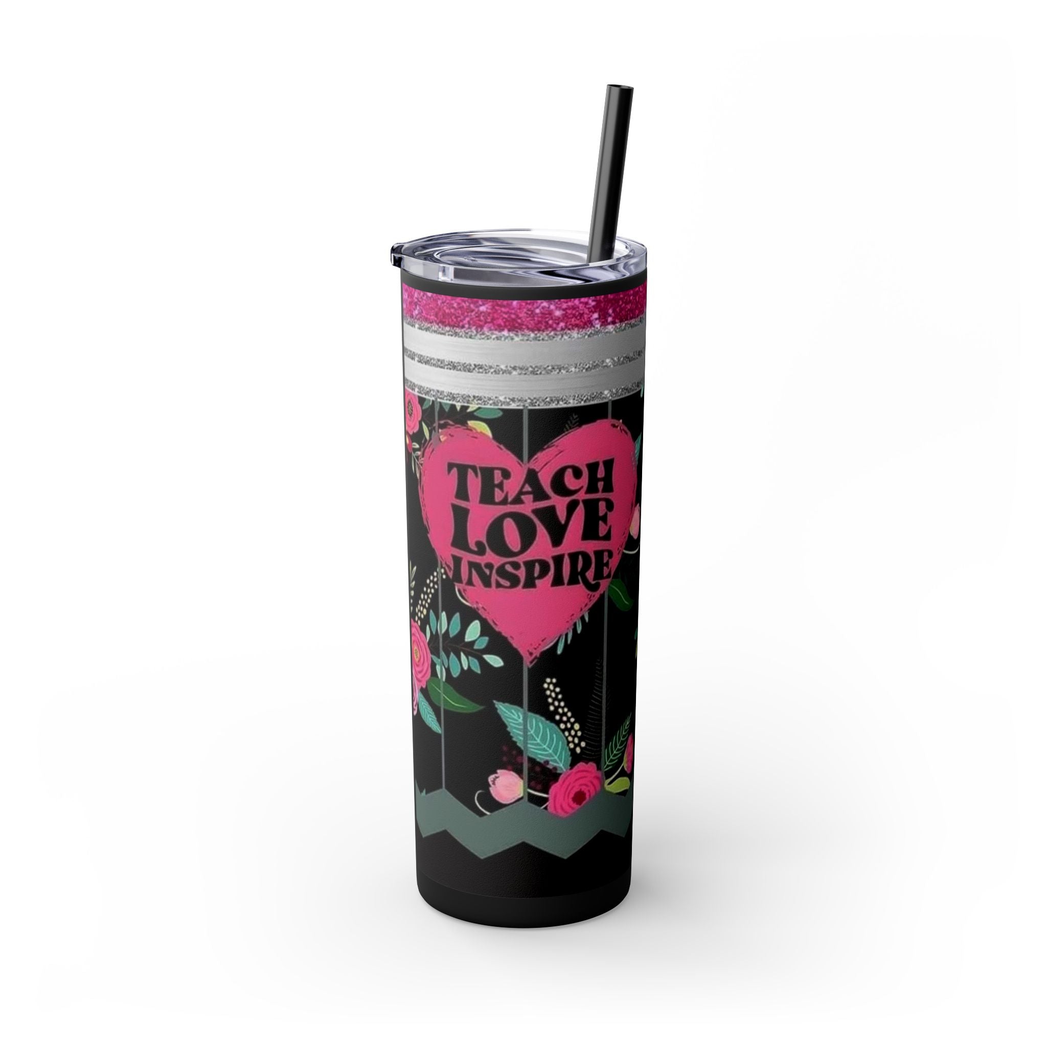 Teacher Skinny Tumbler with Straw — 20oz