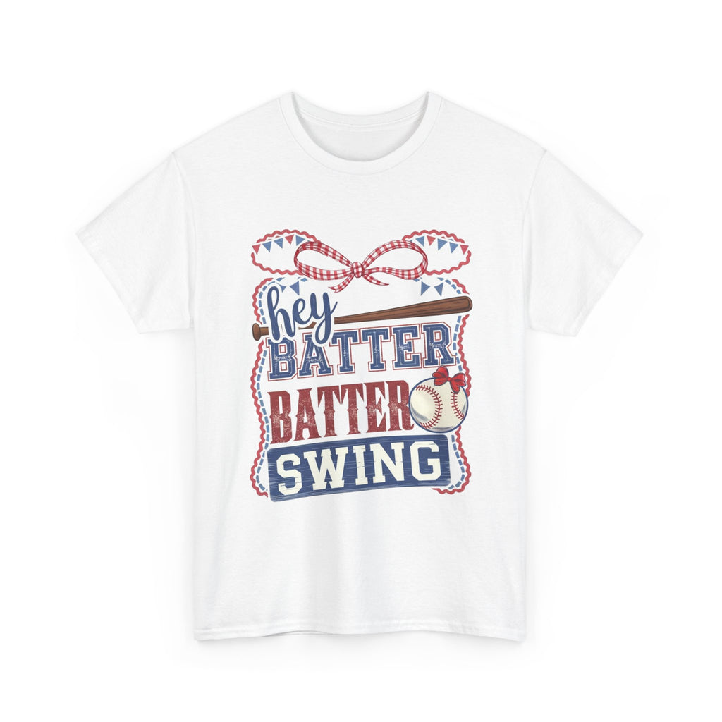 Baseball Tee — “Hey Batter Batter Swing” Graphic Shirt