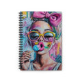 Colorful Pop Art Notebook — Lollipop Girl Spiral Journal (Ruled)