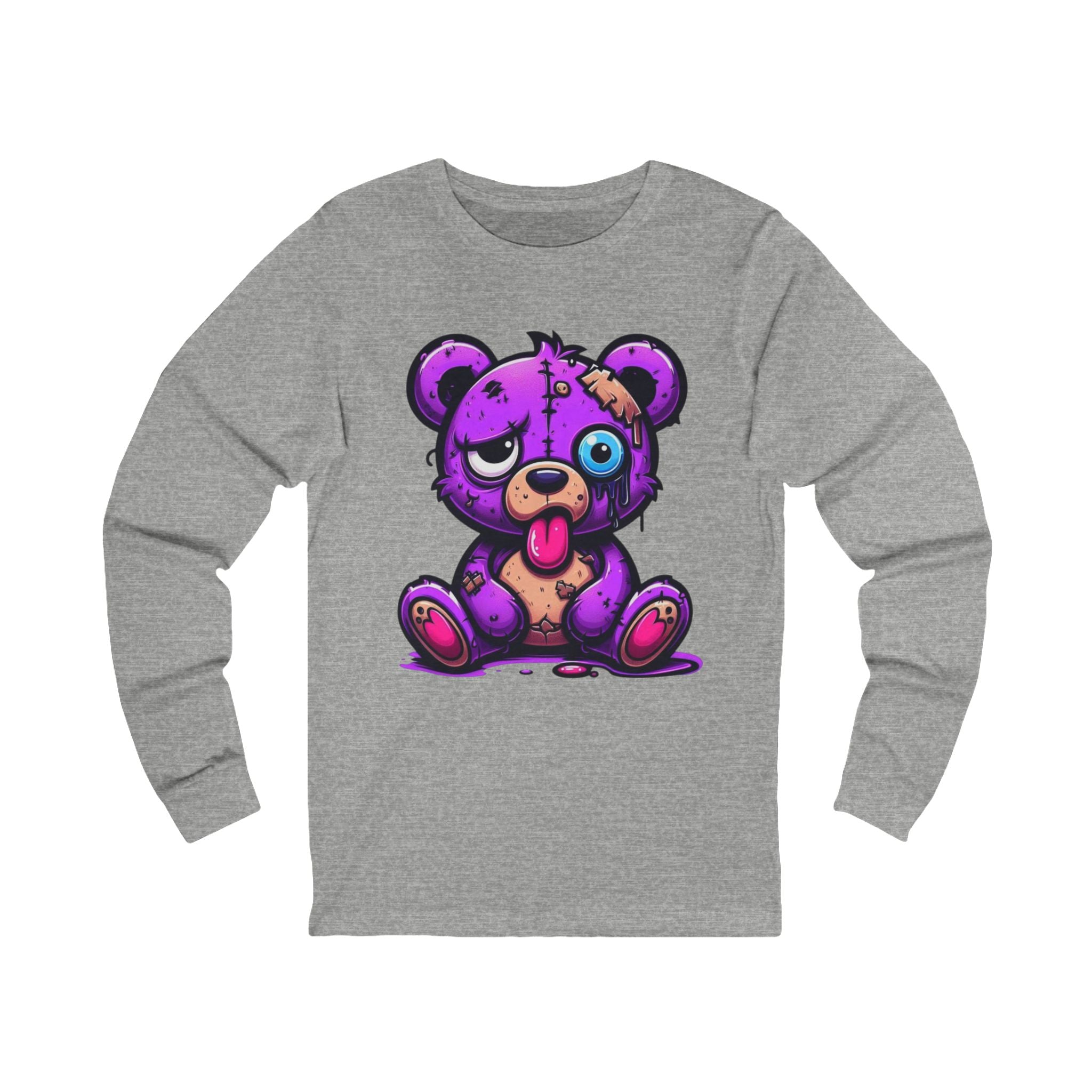 Bear Graphic Long Sleeve Tee — Cute Bear Shirt for Casual Wear