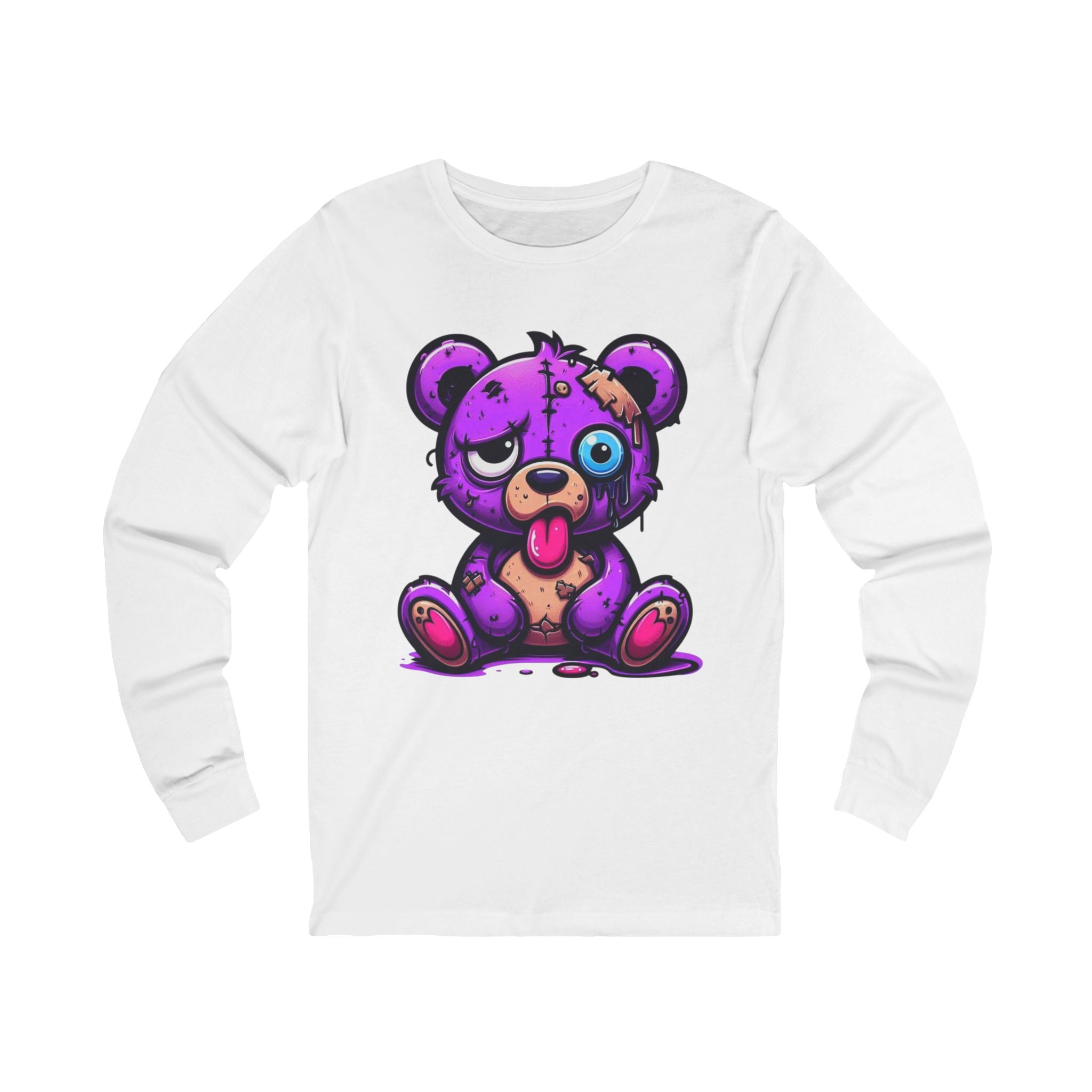 Bear Graphic Long Sleeve Tee — Cute Bear Shirt for Casual Wear