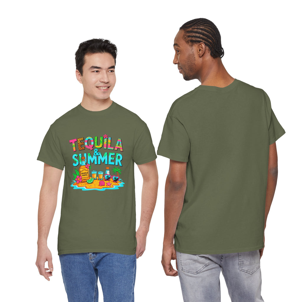 Tequila Summer Tee – Tropical Beach Cocktail Graphic T-Shirt