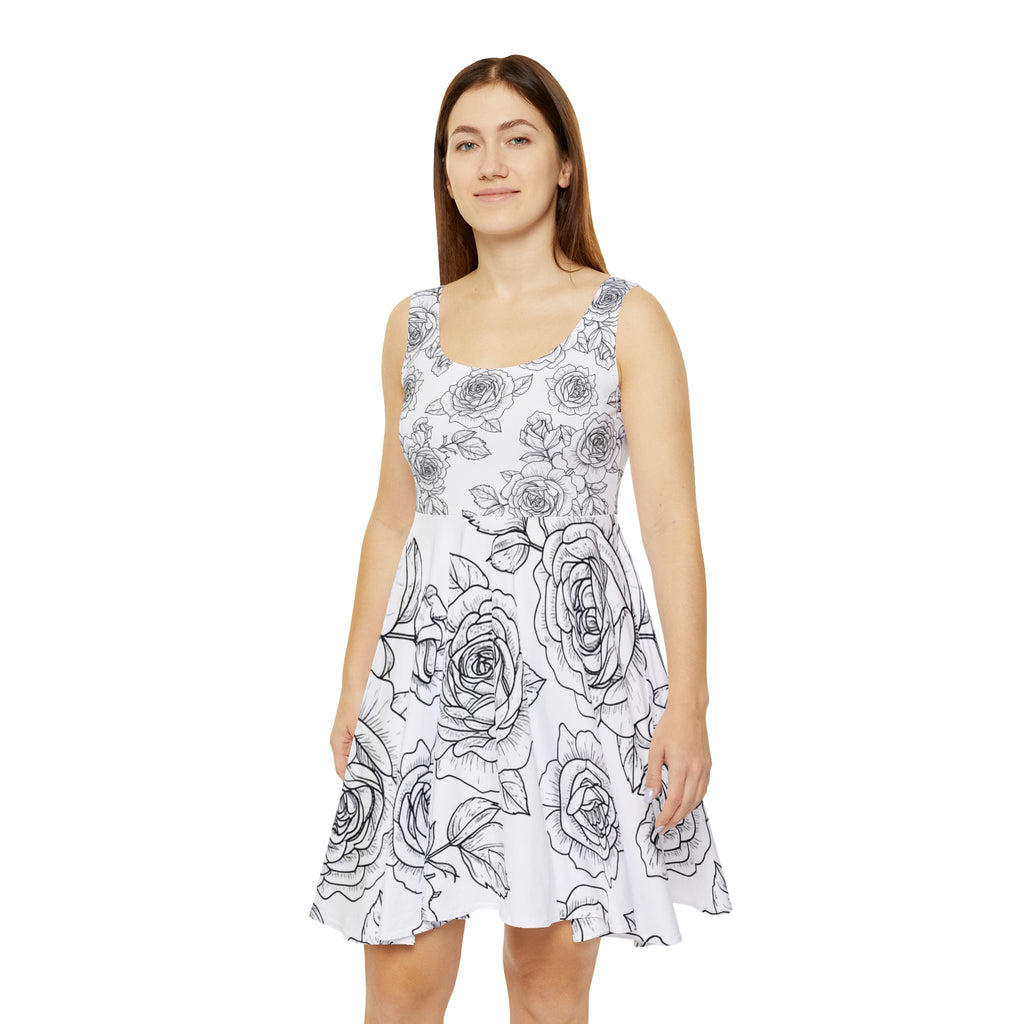 Black & White Hand-Drawn Rose Print