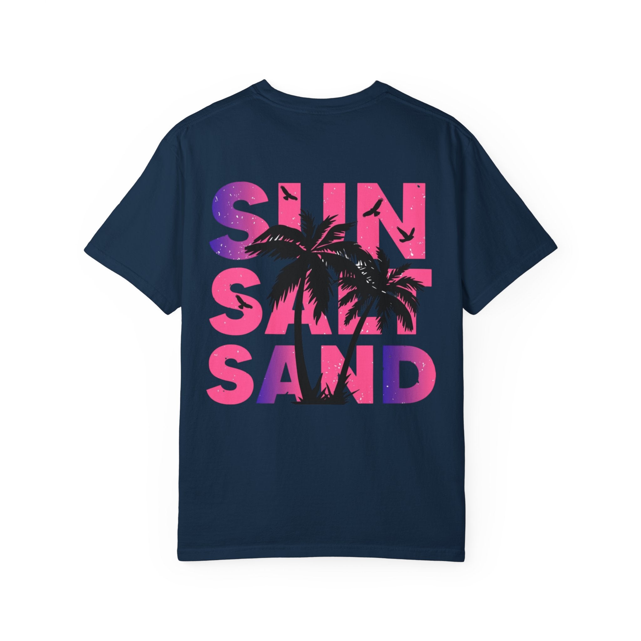 T-Shirt — "Sun Sand" Tropical Palm Floral Graphic Tee
