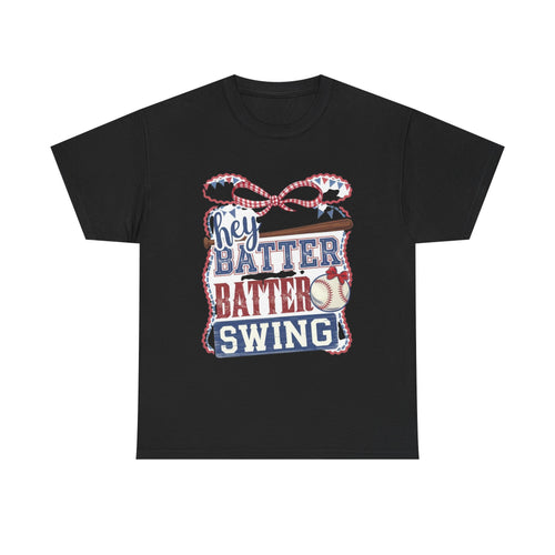 Baseball Tee — “Hey Batter Batter Swing” Graphic Shirt