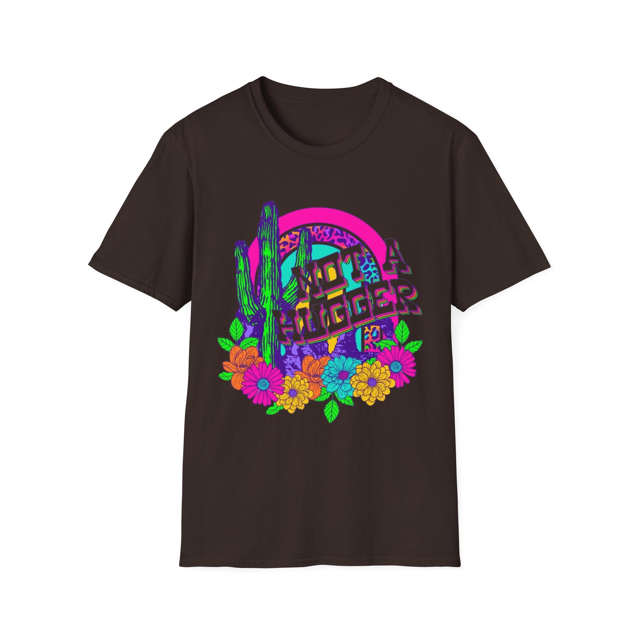 Not A Hugger Cactus T-Shirt — Retro Floral Desert Graphic Tee
