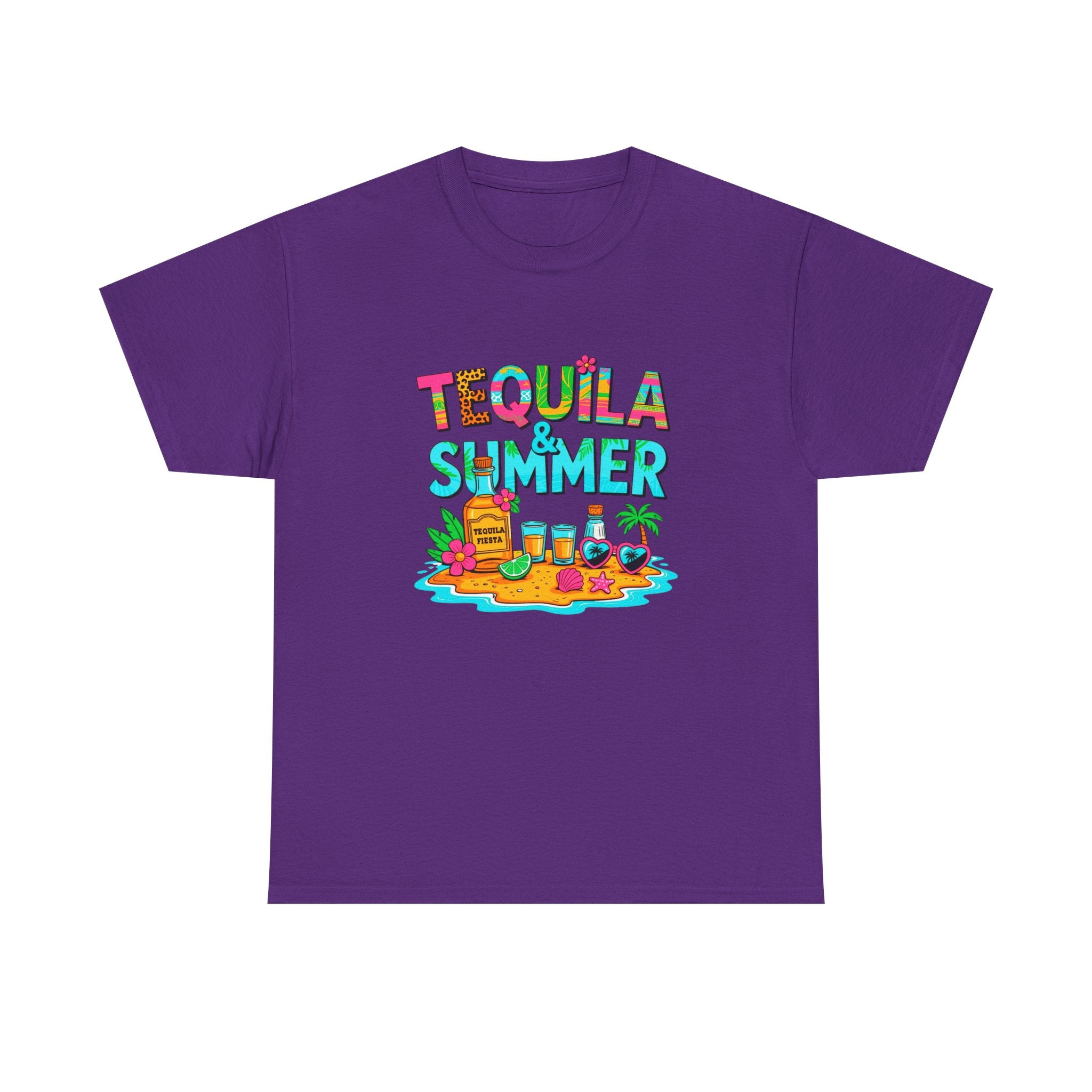 Tequila Summer Tee – Tropical Beach Cocktail Graphic T-Shirt