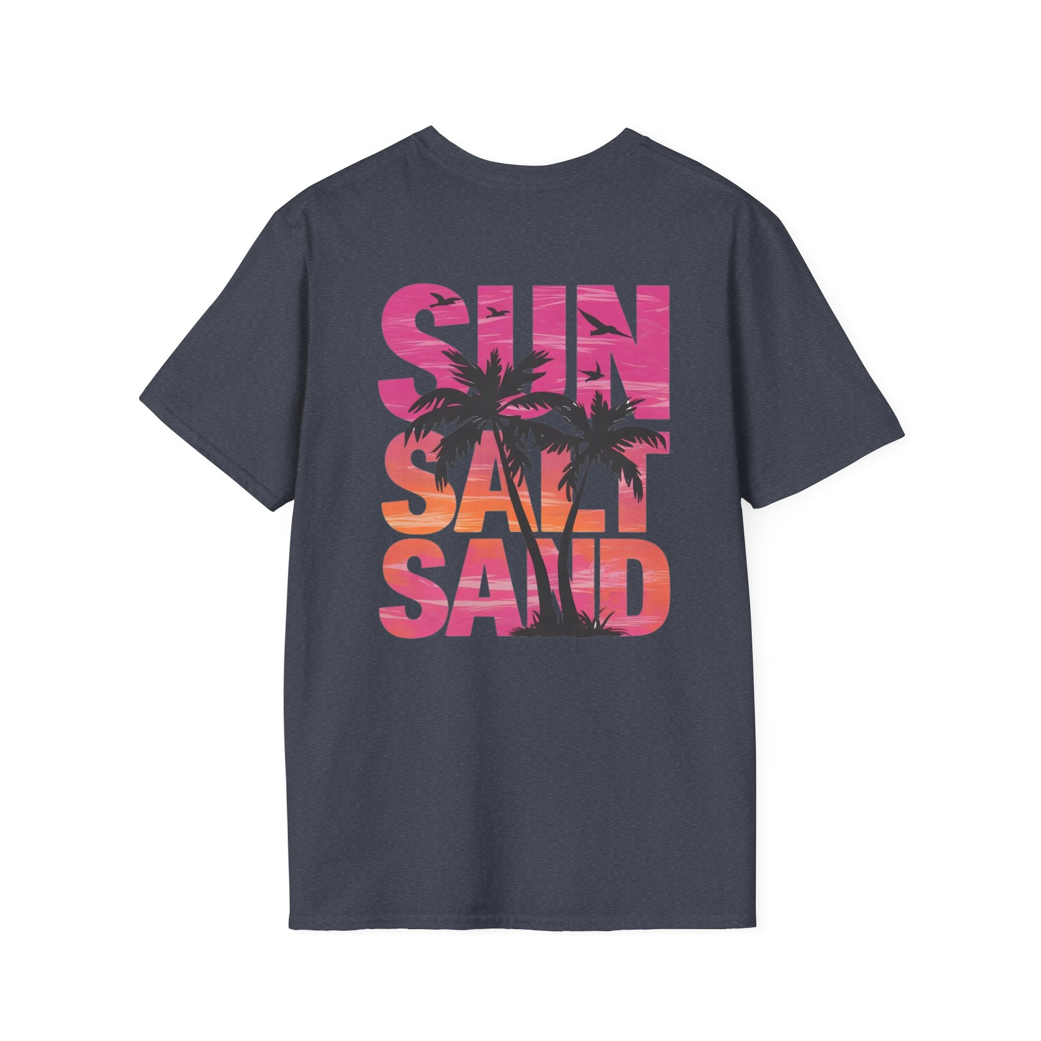 Salty Soul Beach T-Shirt — Sun, Palm Trees & Waves Graphic Tee