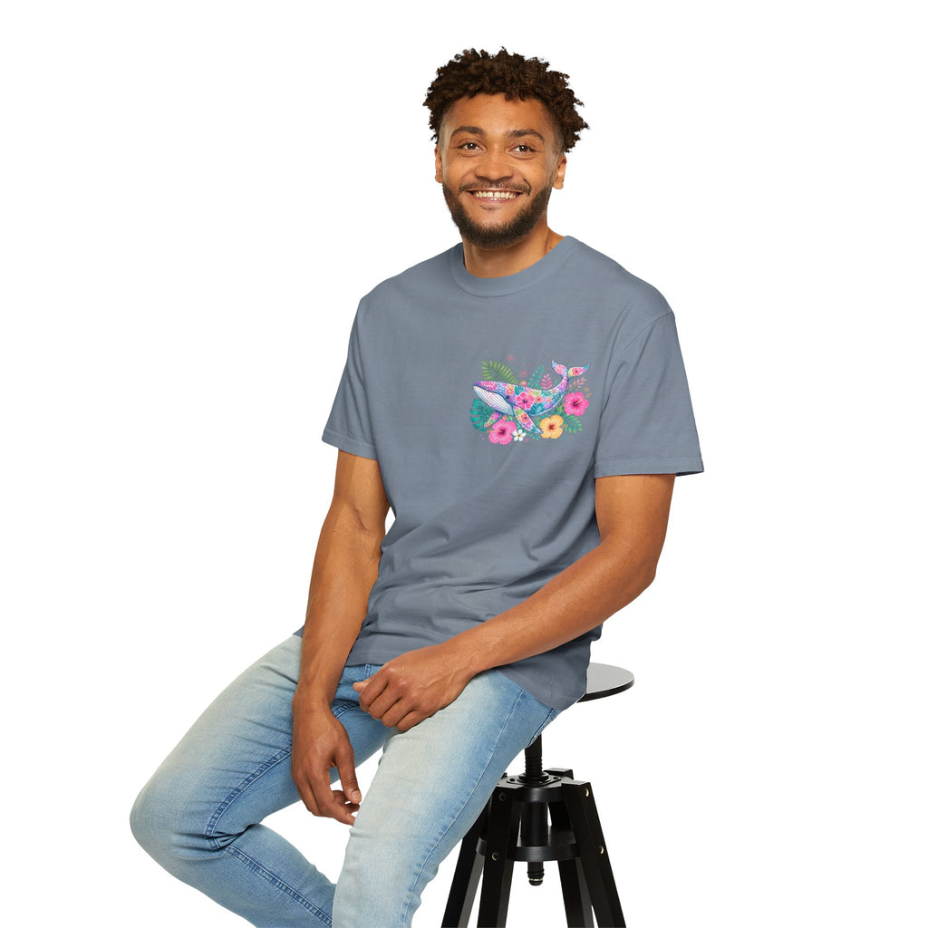 Miami Beach Club T‑Shirt — Retro Flamingo Tropical Floral Graphic Tee