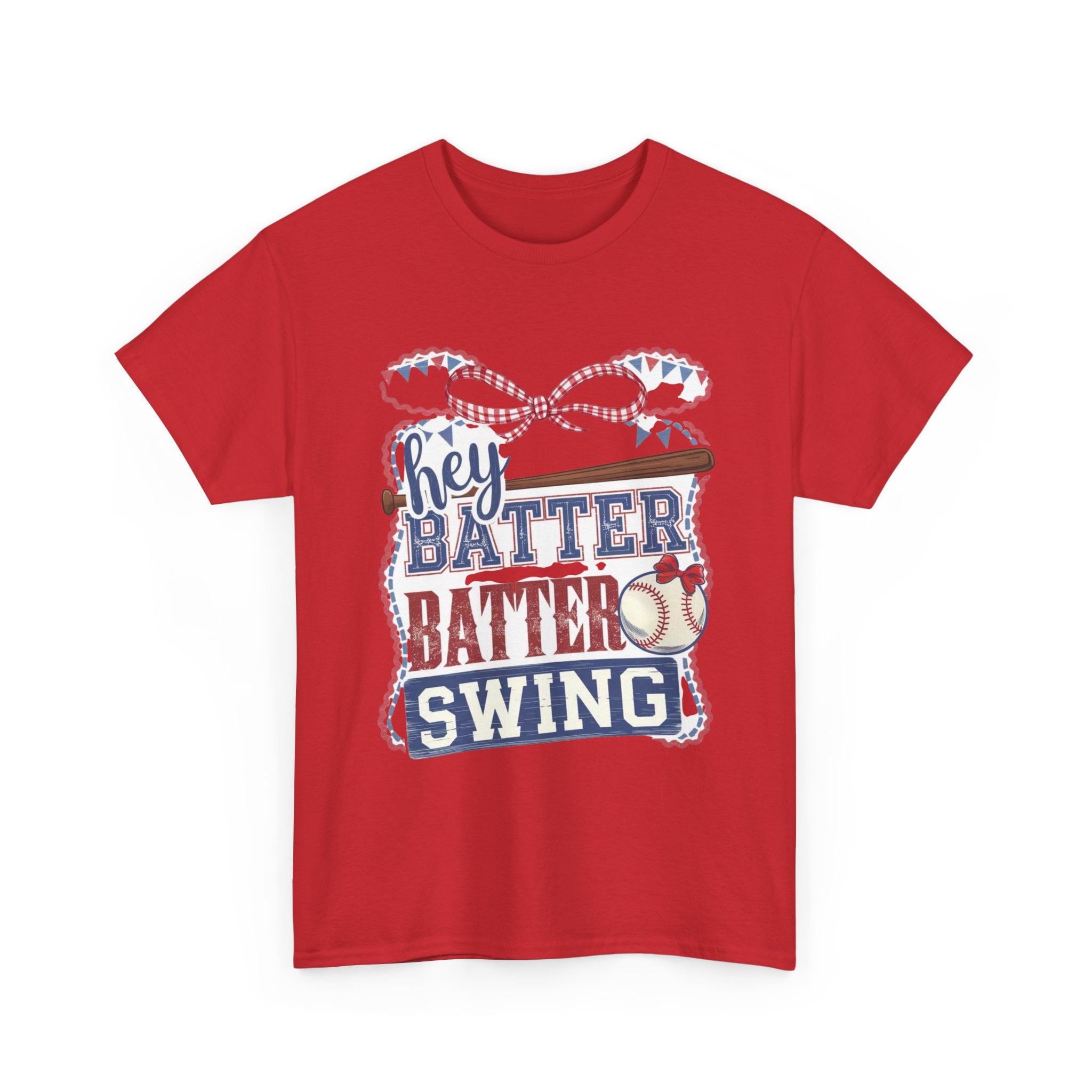 Baseball Tee — “Hey Batter Batter Swing” Graphic Shirt