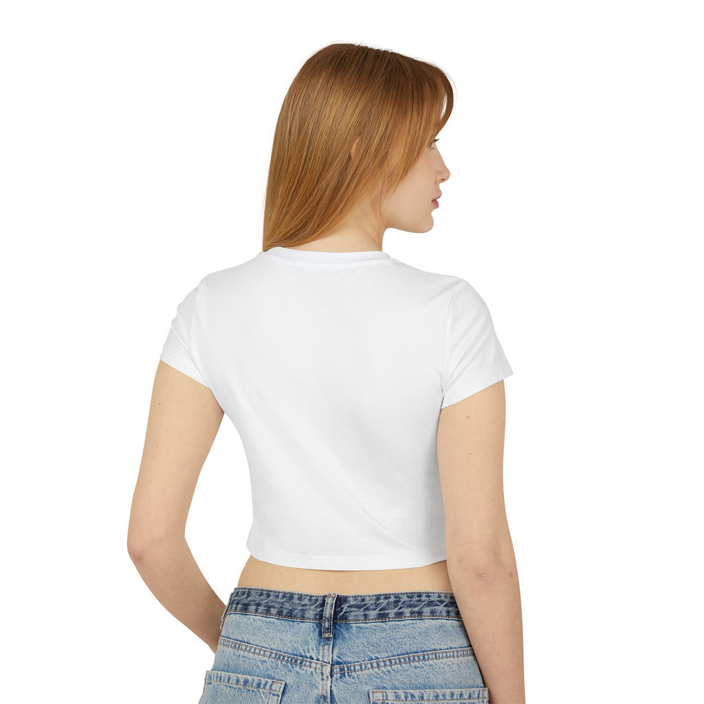 Colorful Wolf Women's Baby Tee — Vibrant Neon Wolf Graphic Crop Shirt