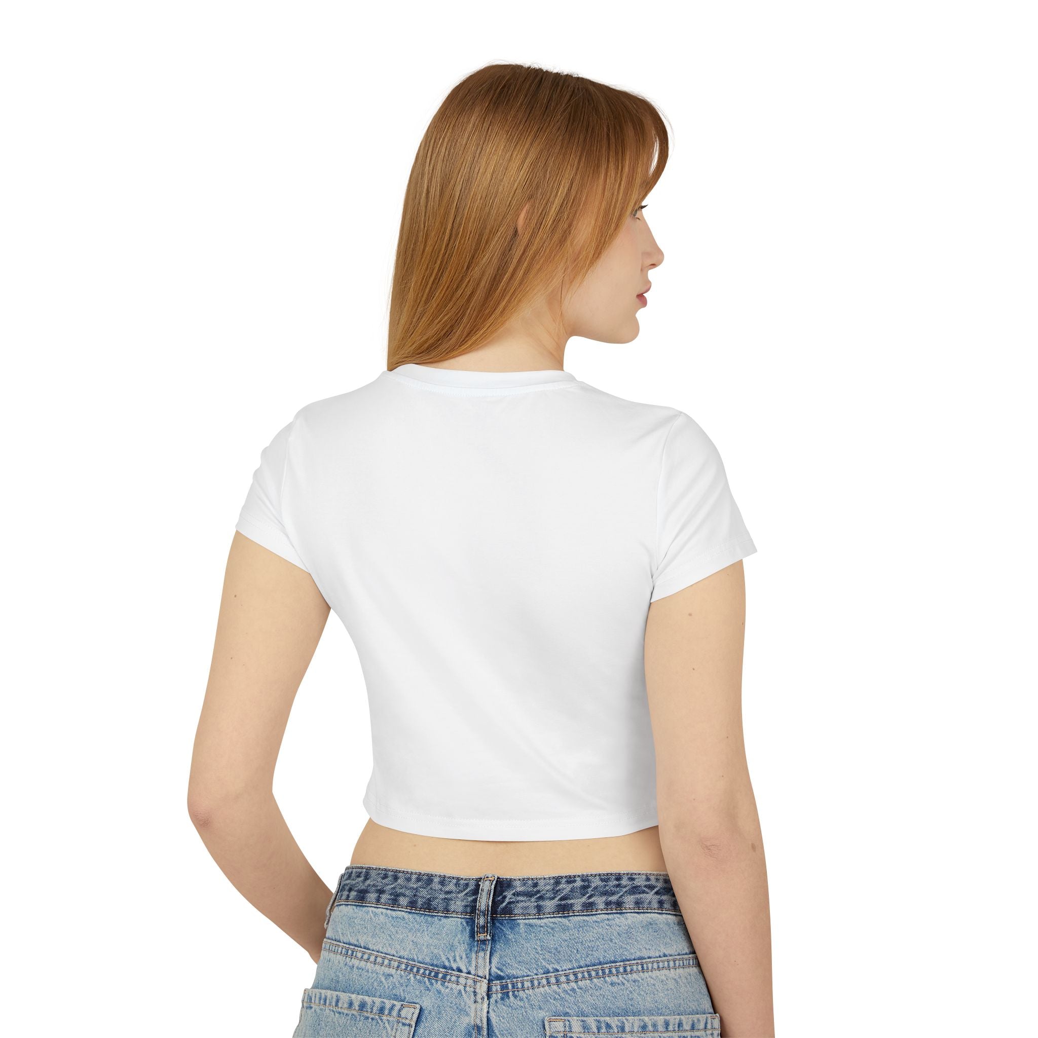 Colorful Wolf Women's Baby Tee — Vibrant Neon Wolf Graphic Crop Shirt