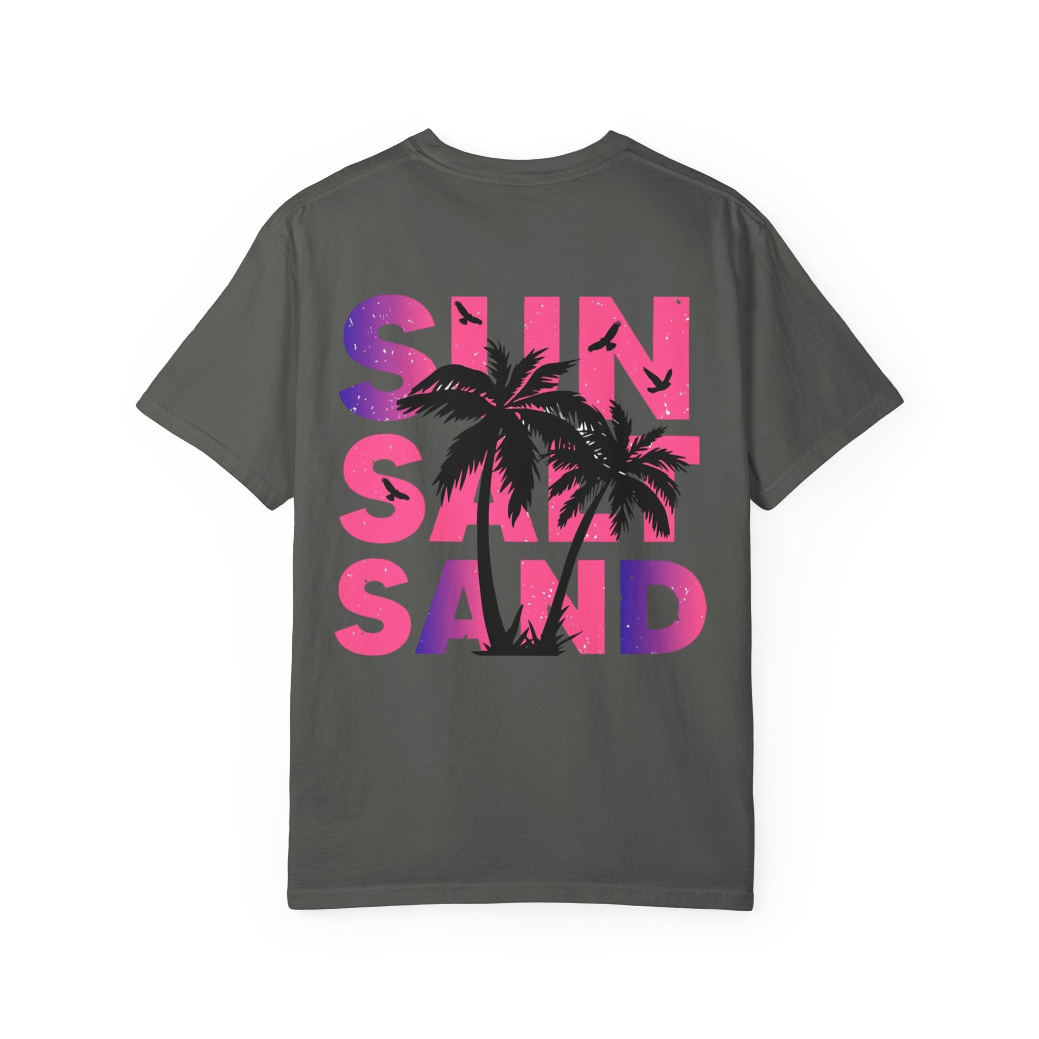T-Shirt — "Sun Sand" Tropical Palm Floral Graphic Tee