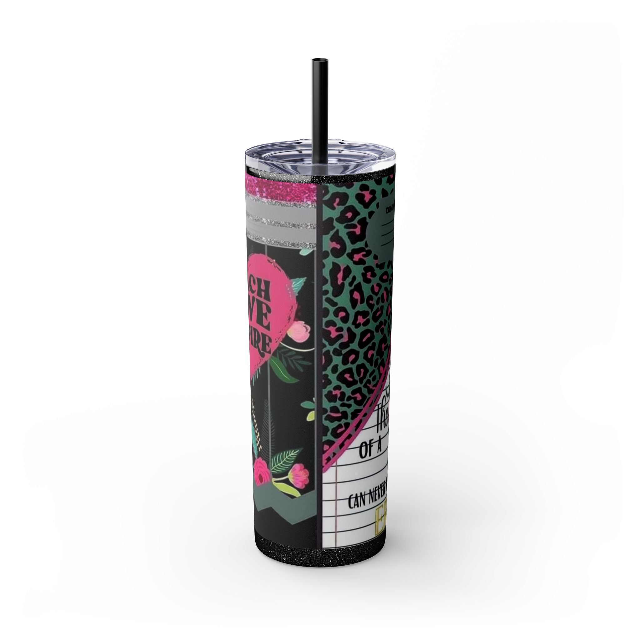 Teacher Skinny Tumbler with Straw — 20oz