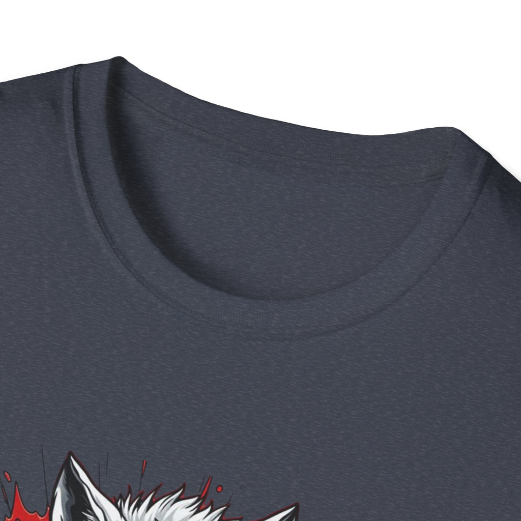 Wolf Suit T-Shirt — Wolf in Suit Graphic Tee (Bold Red Splash)