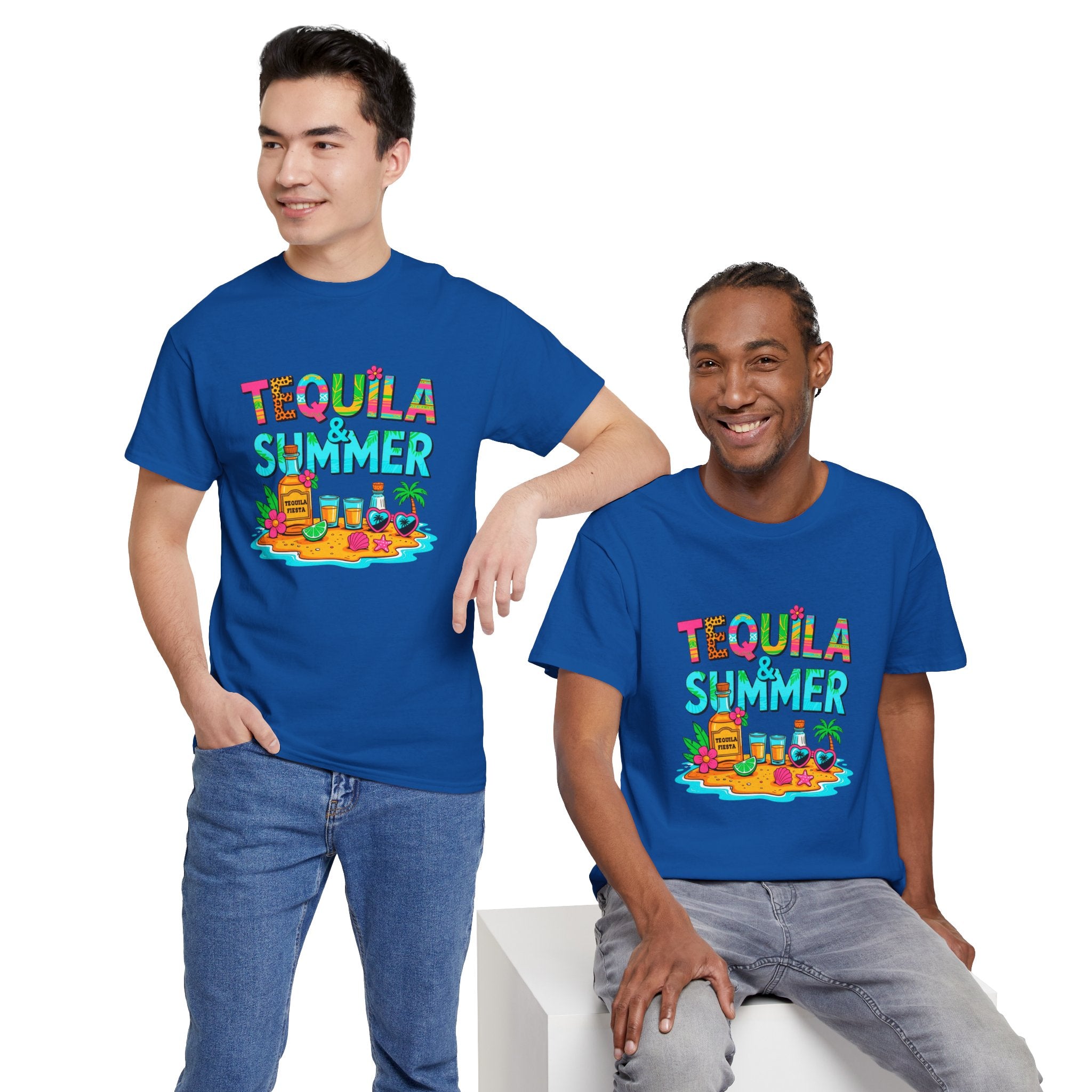 Tequila Summer Tee – Tropical Beach Cocktail Graphic T-Shirt