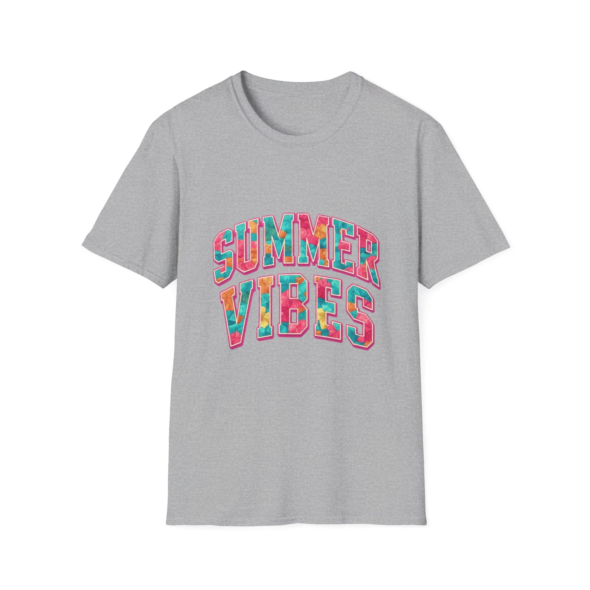 Summer Vibes T-Shirt — Colorful Tropical Beach Graphic Tee
