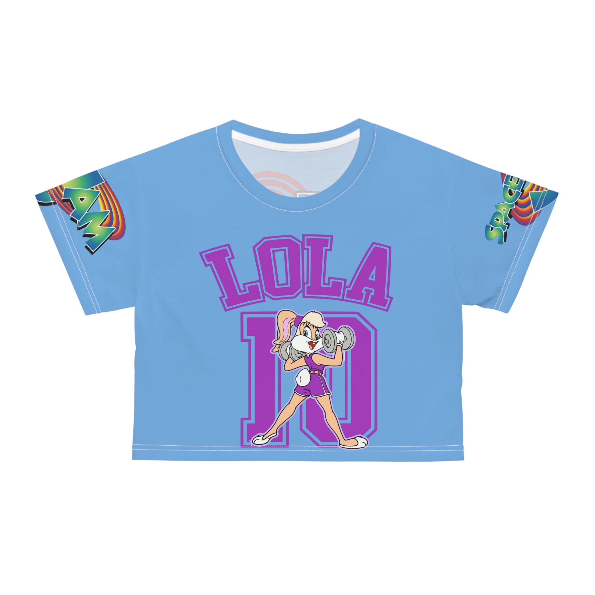 Lola Bunny Crop Tee — Tune Squad Basketball Graphic