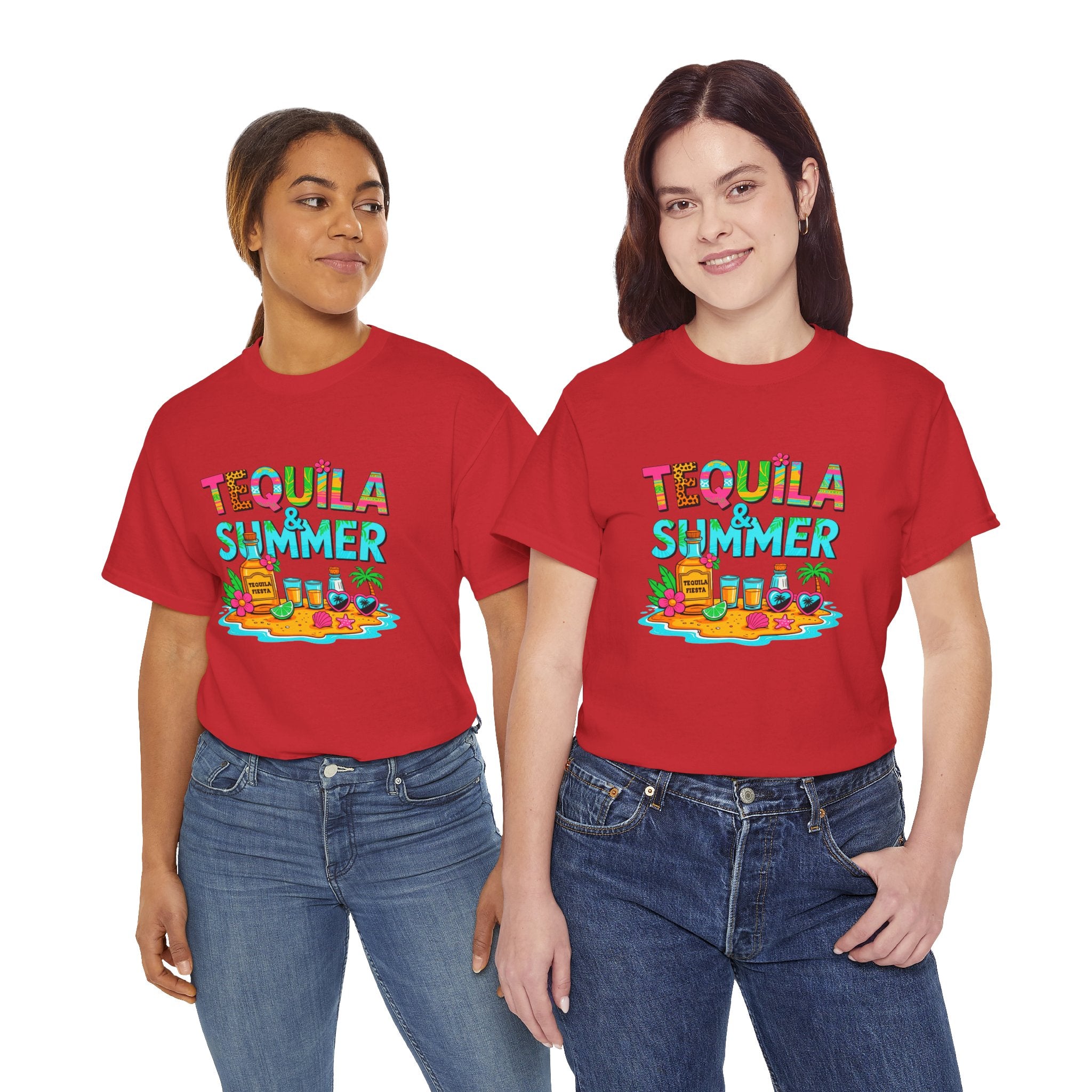 Tequila Summer Tee – Tropical Beach Cocktail Graphic T-Shirt