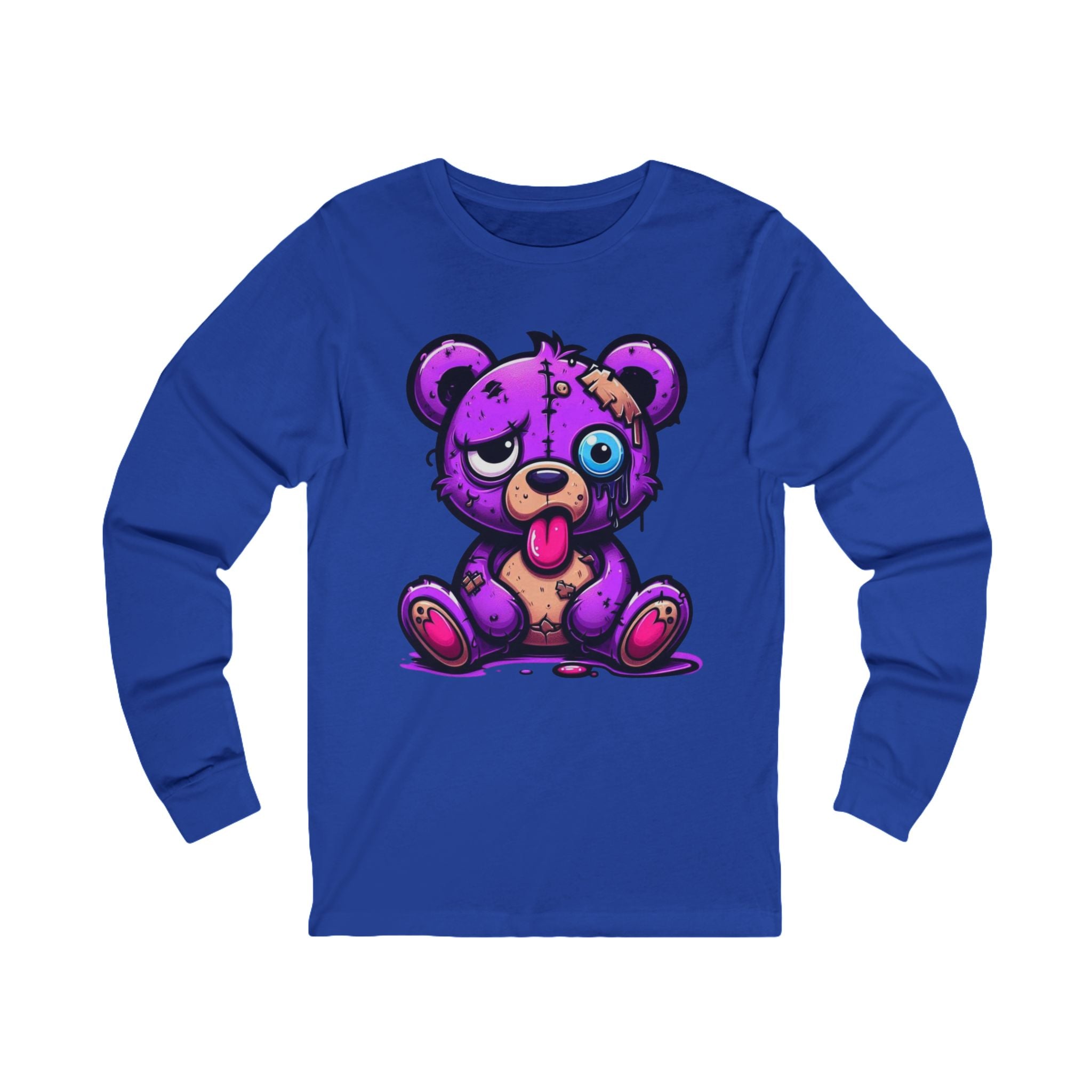 Bear Graphic Long Sleeve Tee — Cute Bear Shirt for Casual Wear